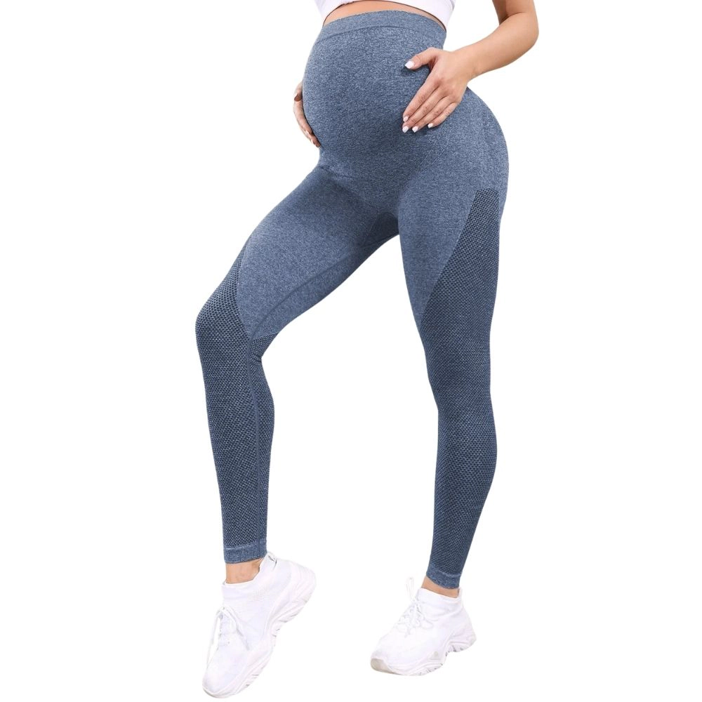 Sol Living Womens Maternity Solid Color High Waist Casual Leggings