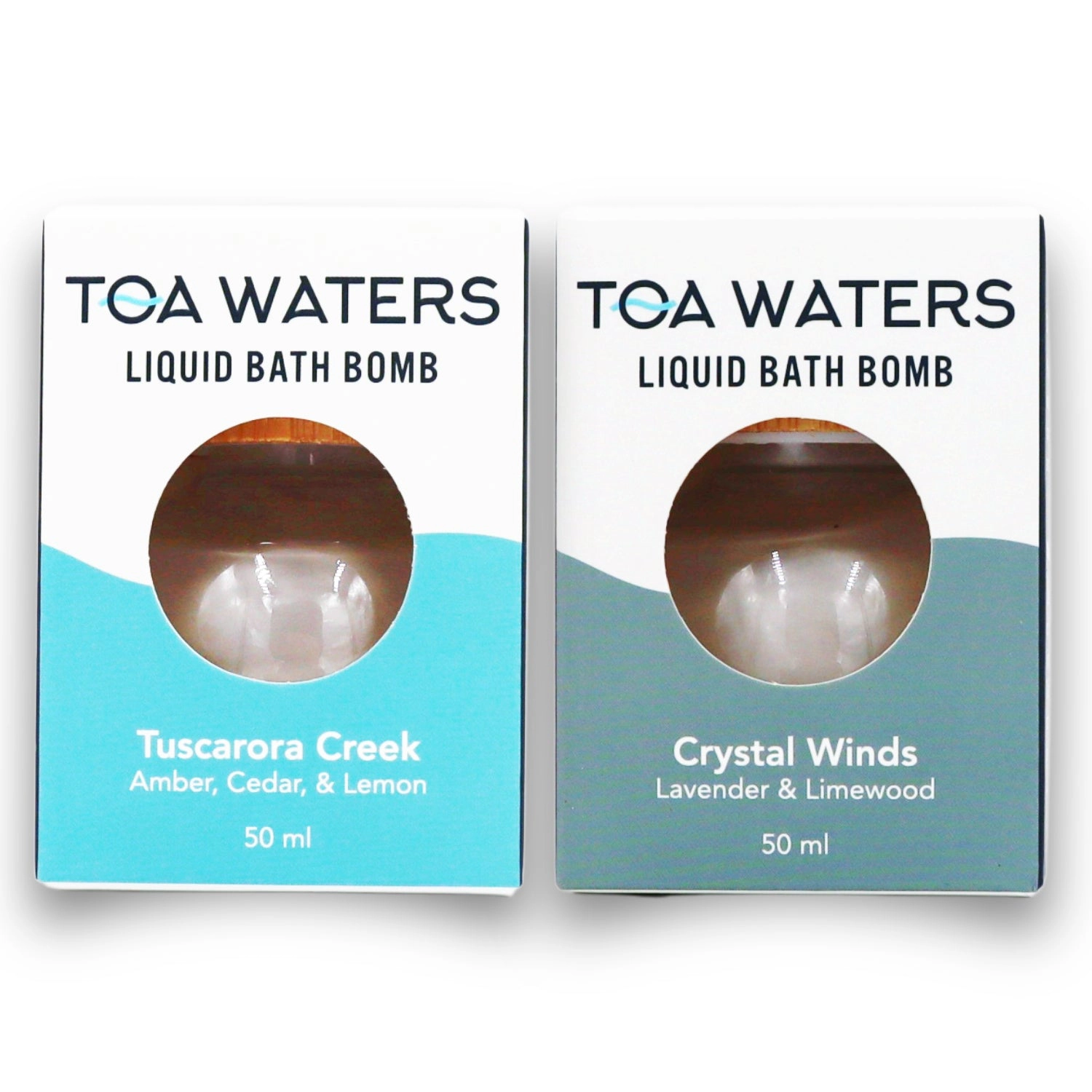 TOA Waters Unisex Liquid Bath Bomb Duo - Crisp and Calm - 2 Pack