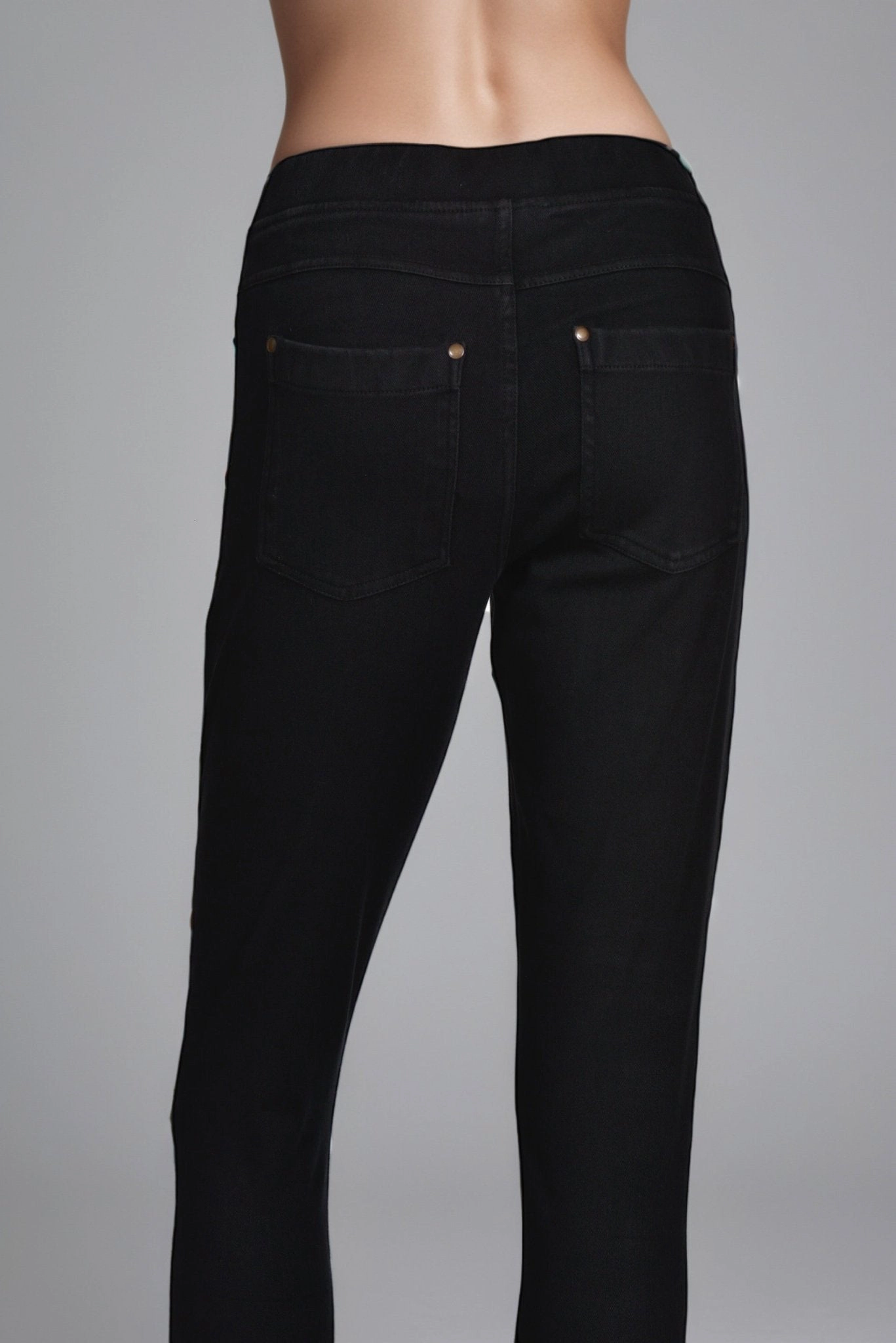 DressAtR Women's Black Denim Stretch Skinny Fit Full Length Pant