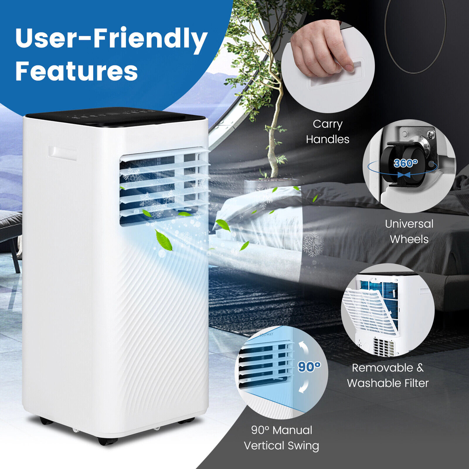 SlickBlue Unisex Portable 8000 BTU Air Conditioner