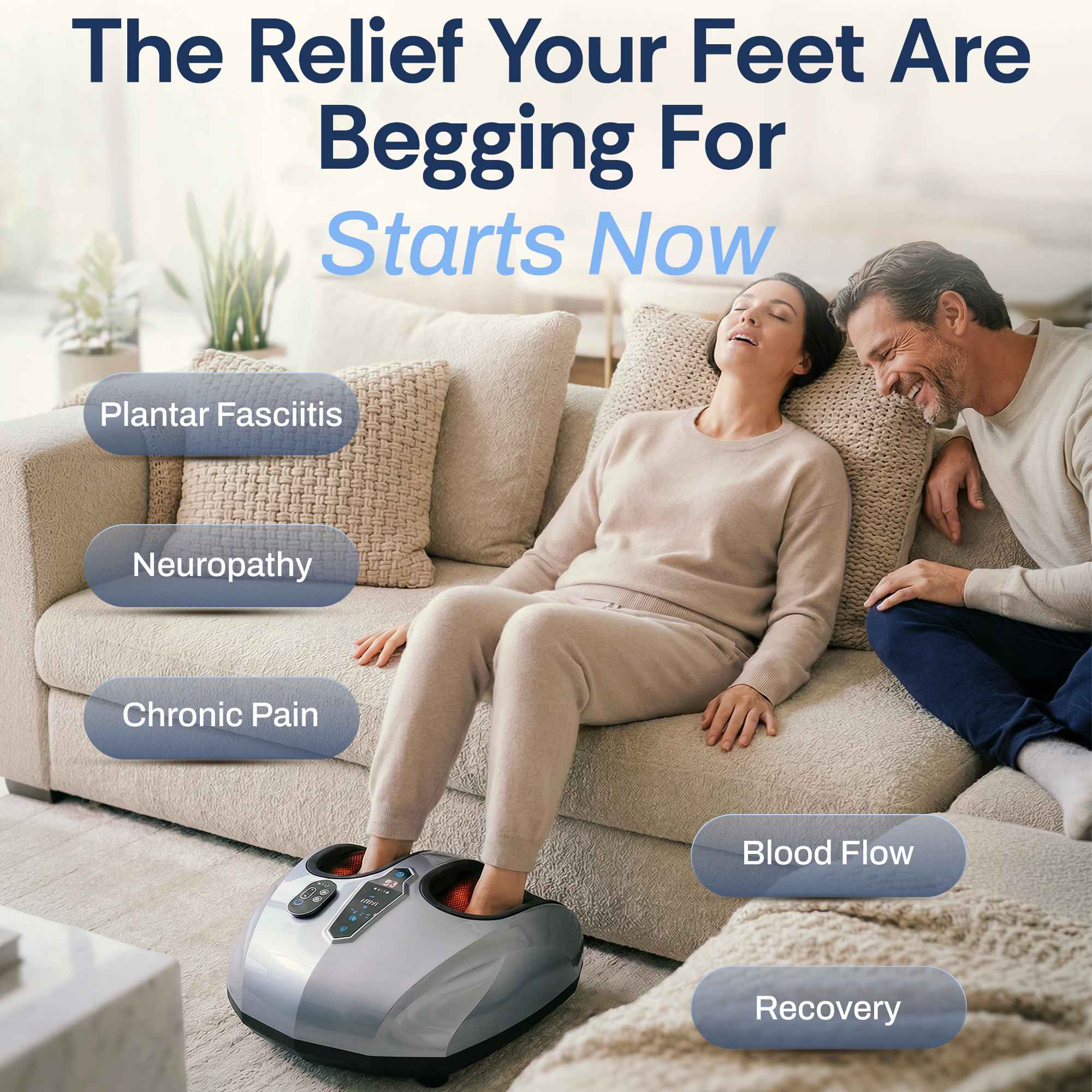 Miko Shiatsu Foot Massager Machine With Multiple Functions and Heat