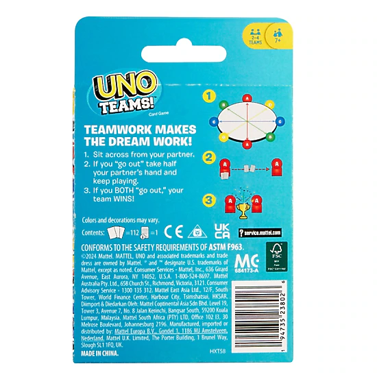 UNO Teams Collaborative Card Game - 112-Card Edition