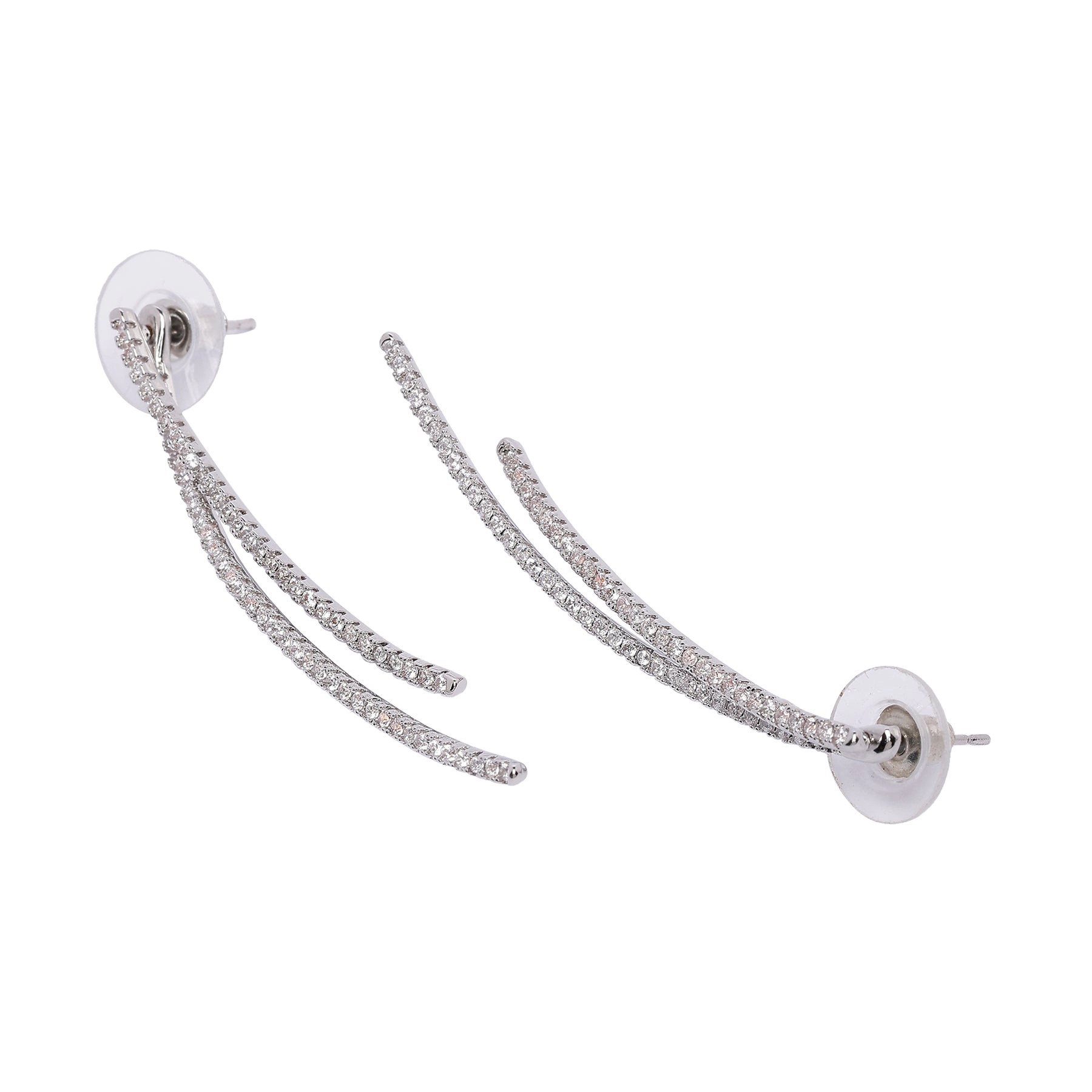 AGP PARIS Womens Shimmering Rays Drop Earrings