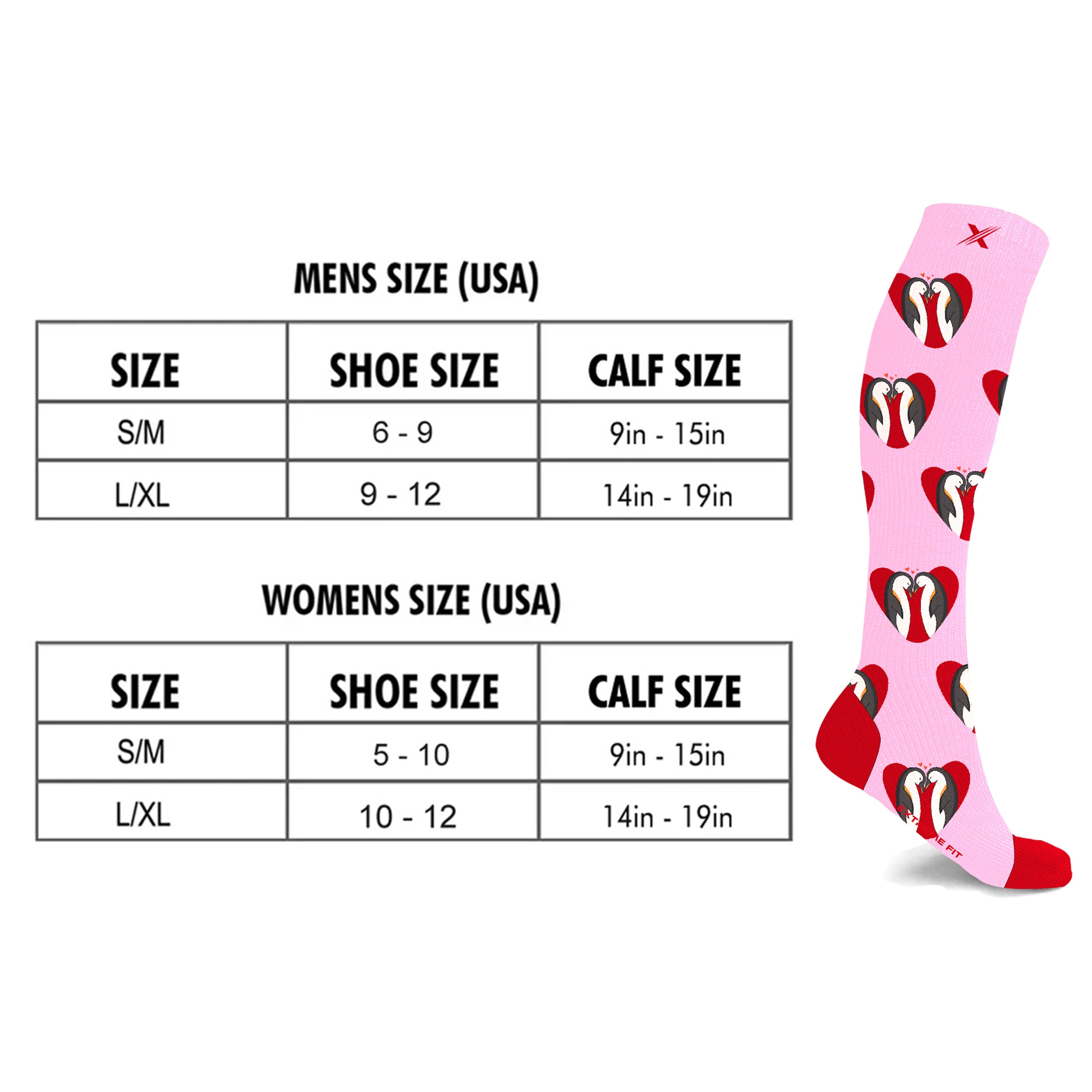 Extreme Fit Fun And Love Comfortable All Day Wear Compression Socks - 3 Pair