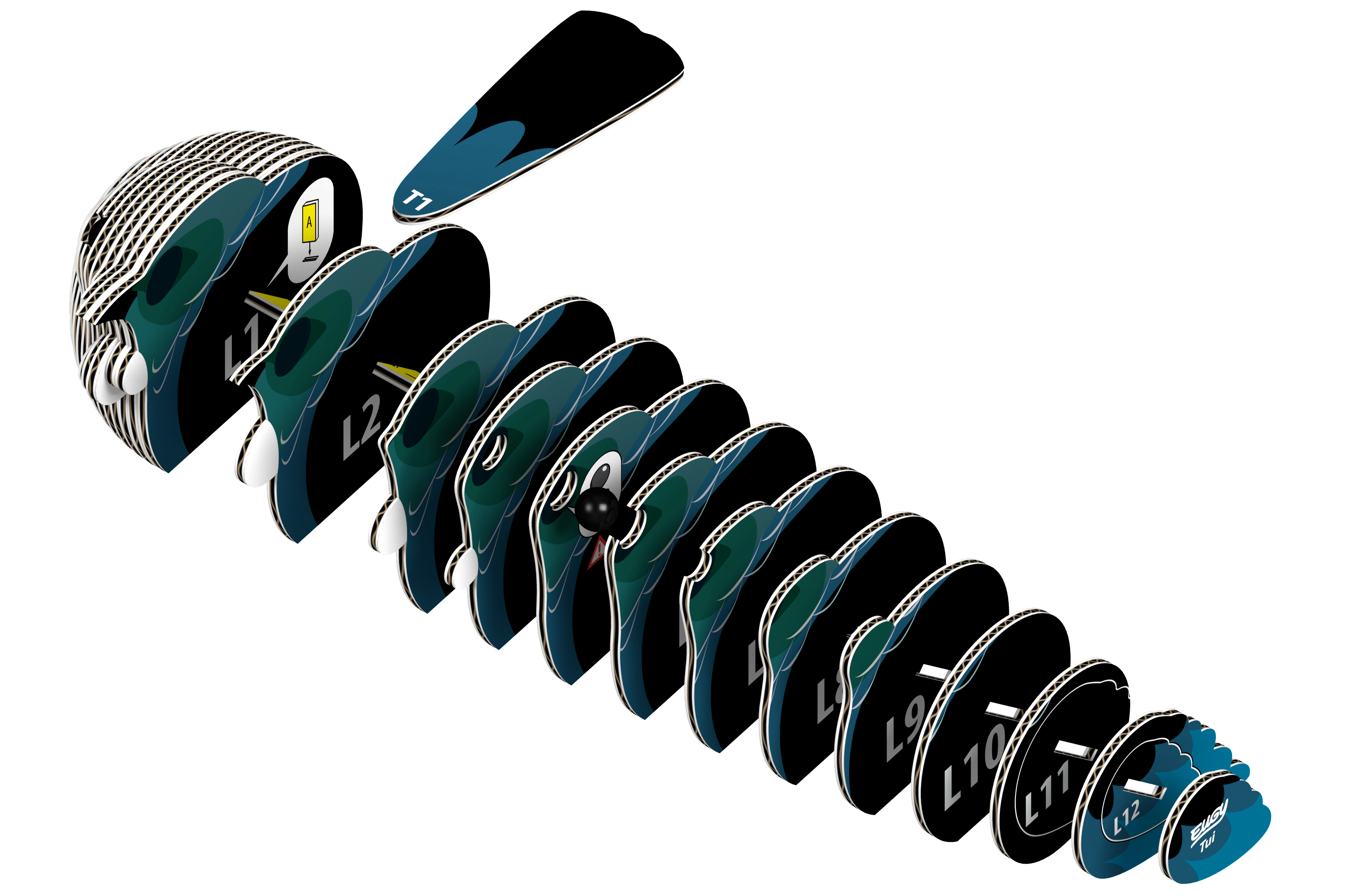 EUGY Tui 3D Puzzle - contains 27 puzzle pieces