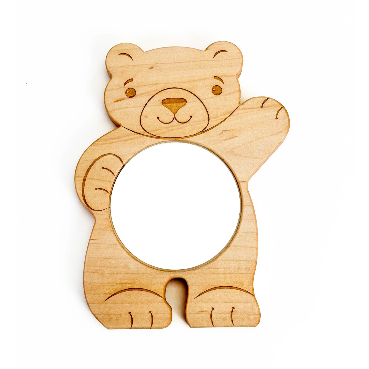 Look at Me! Little Explorers Baby First Mirror - Bear Wooden Mirror Made in the USA