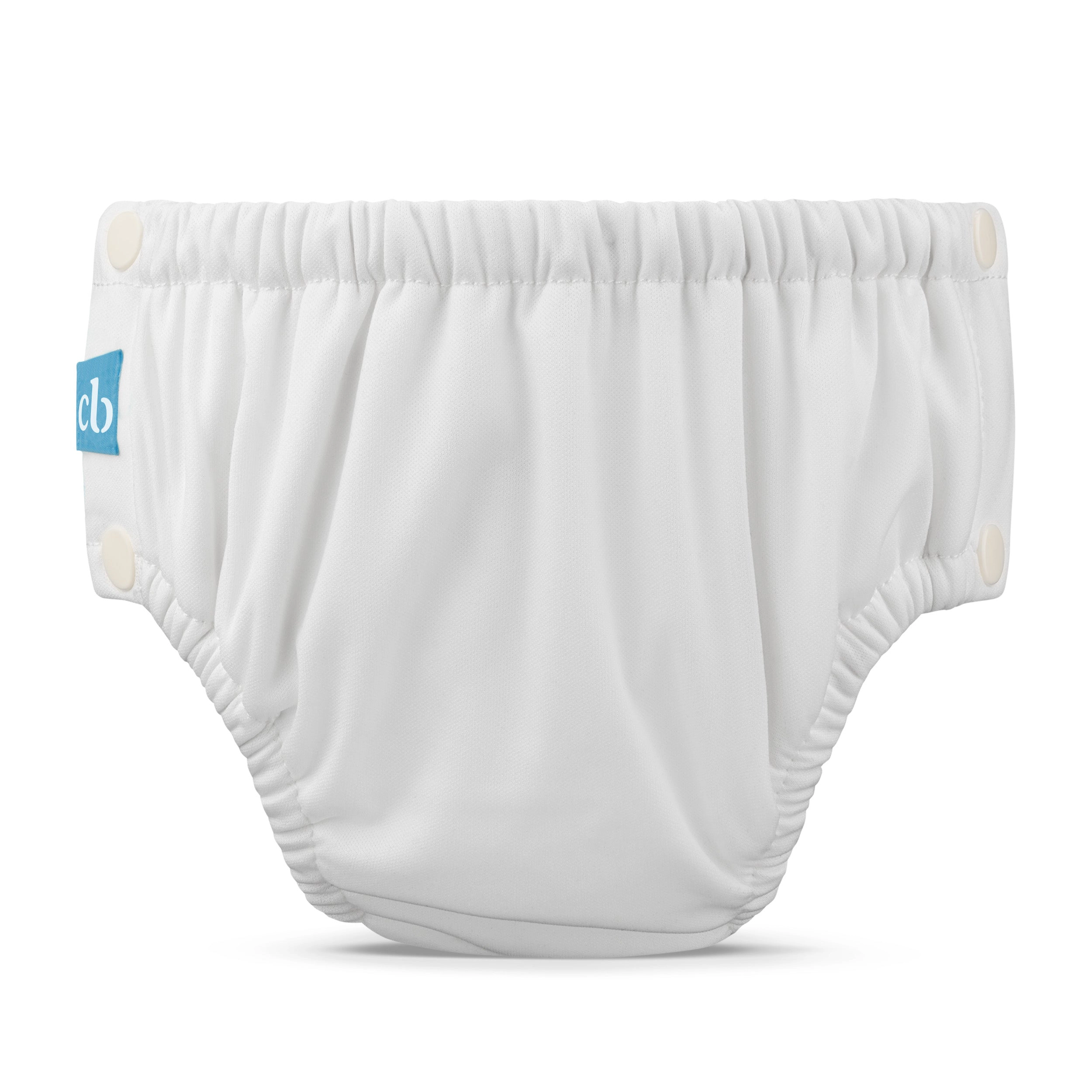 Charlie Banana Reusable Swim Diaper Snaps Small - White