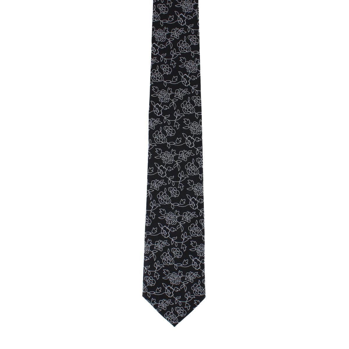 Ascentix Floral Stencil Print Necktie
