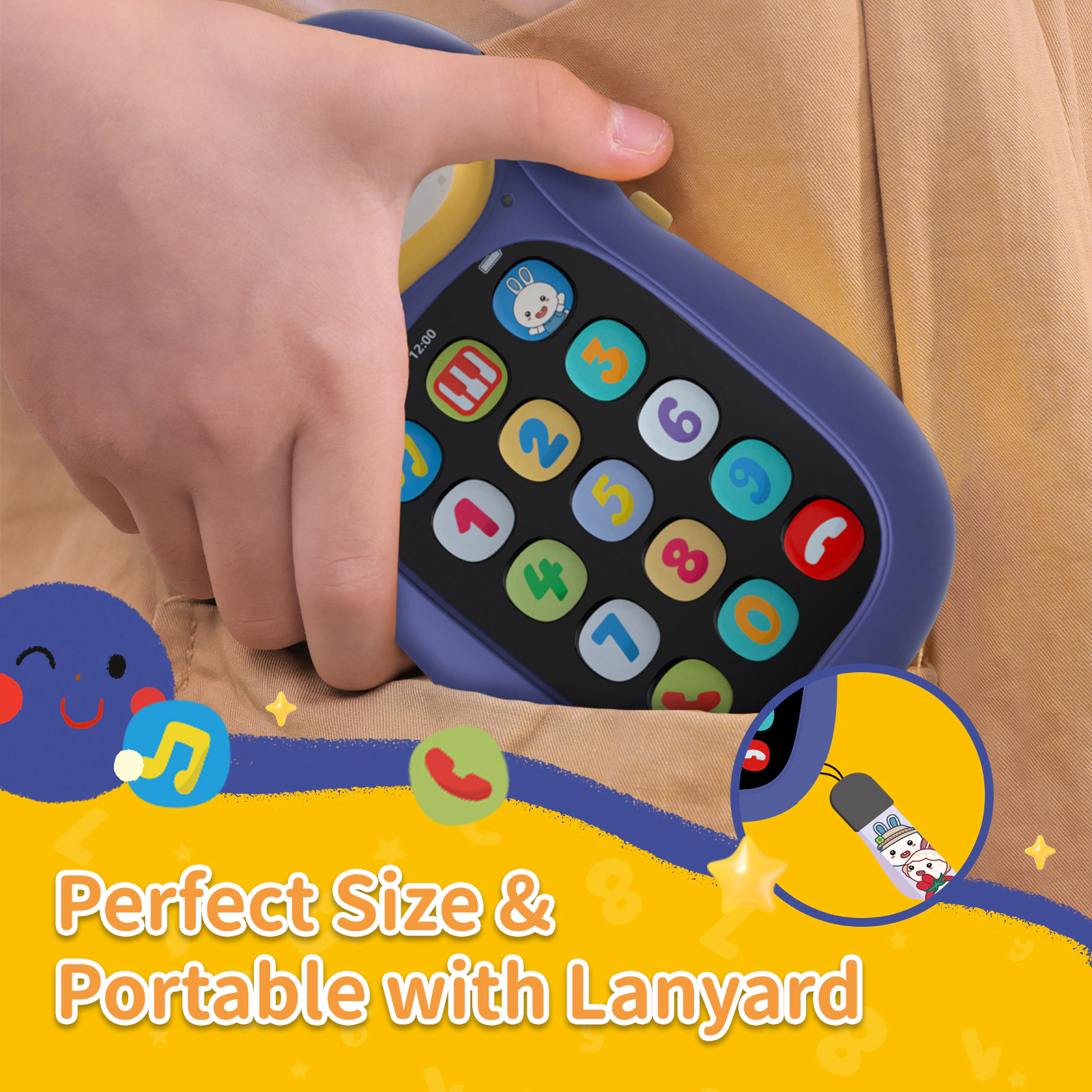 Alilo My First Mobile Phone Interactive Musical Pretend Play Toy for Toddlers