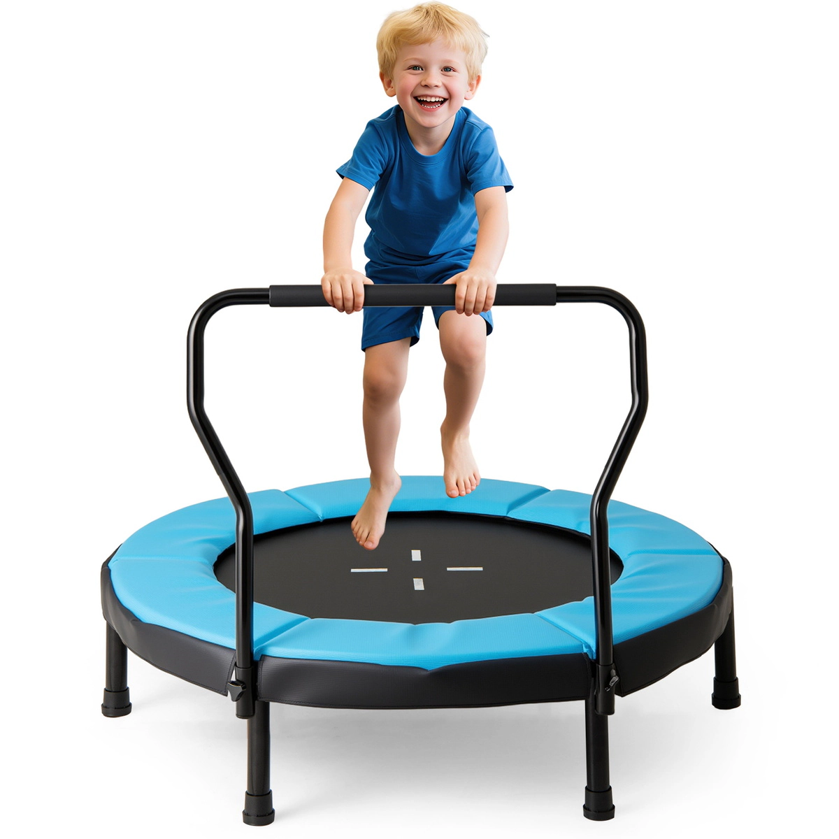 SUGIFT Blue Foam Handle for Indoor and Outdoor Fitness 40 Inch Kids Trampoline