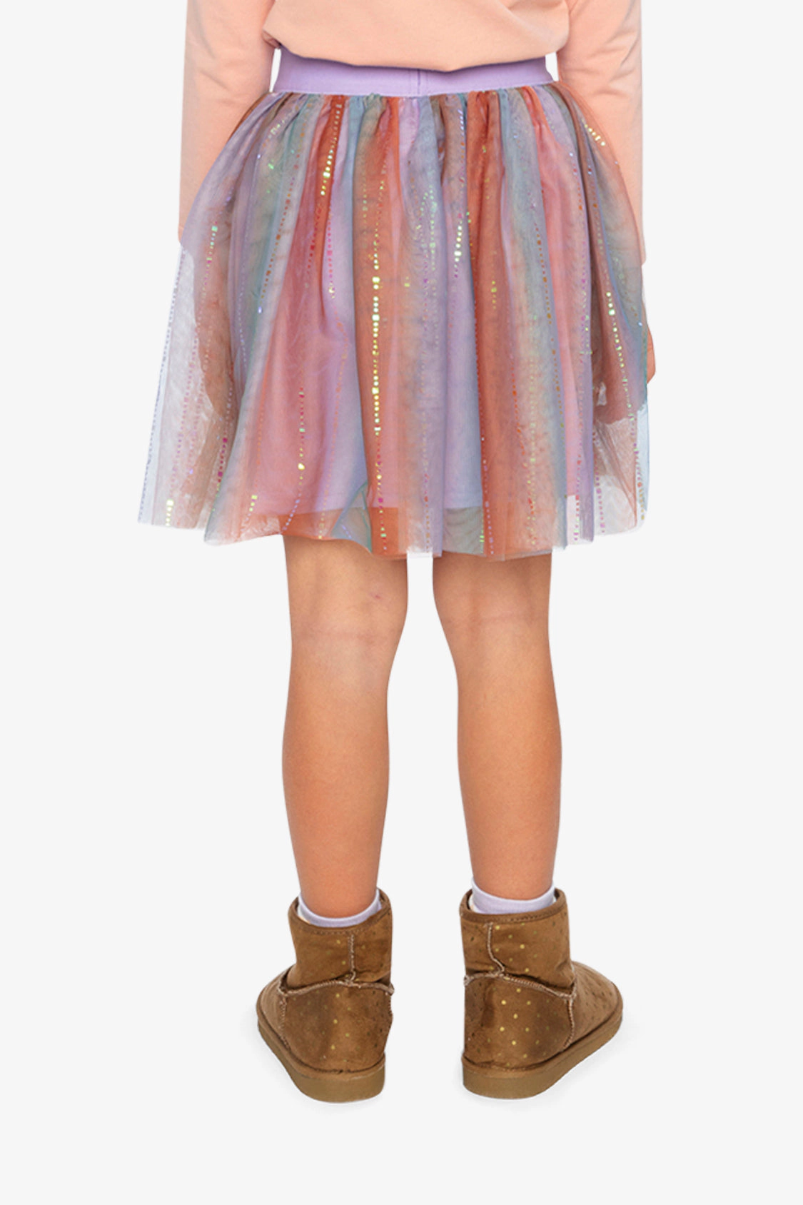 Deux par Deux Girls Sparkle Gradient Mesh Skirt