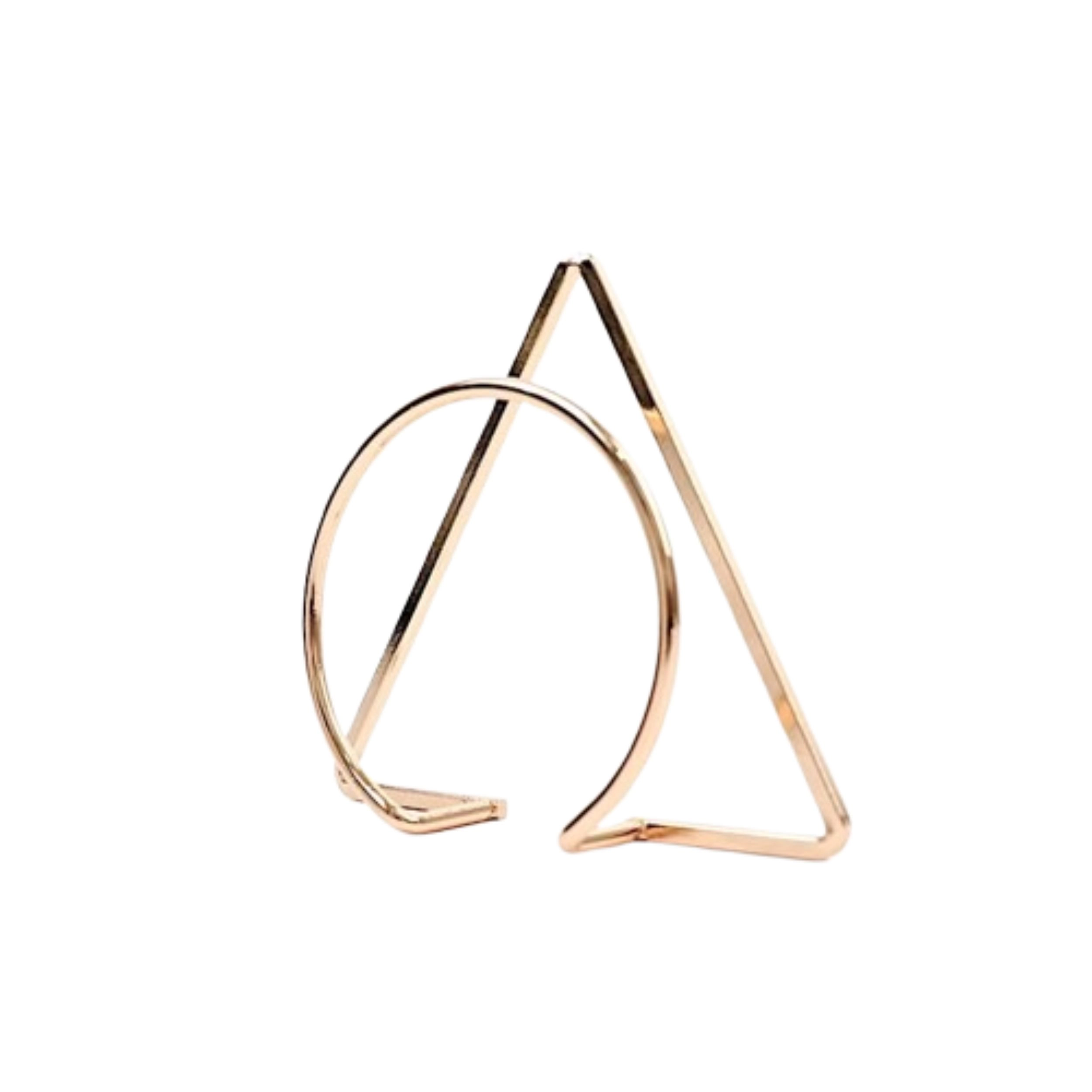 Home Collection Set of 4 3.5-Inch Geometric Metal Napkin Rings