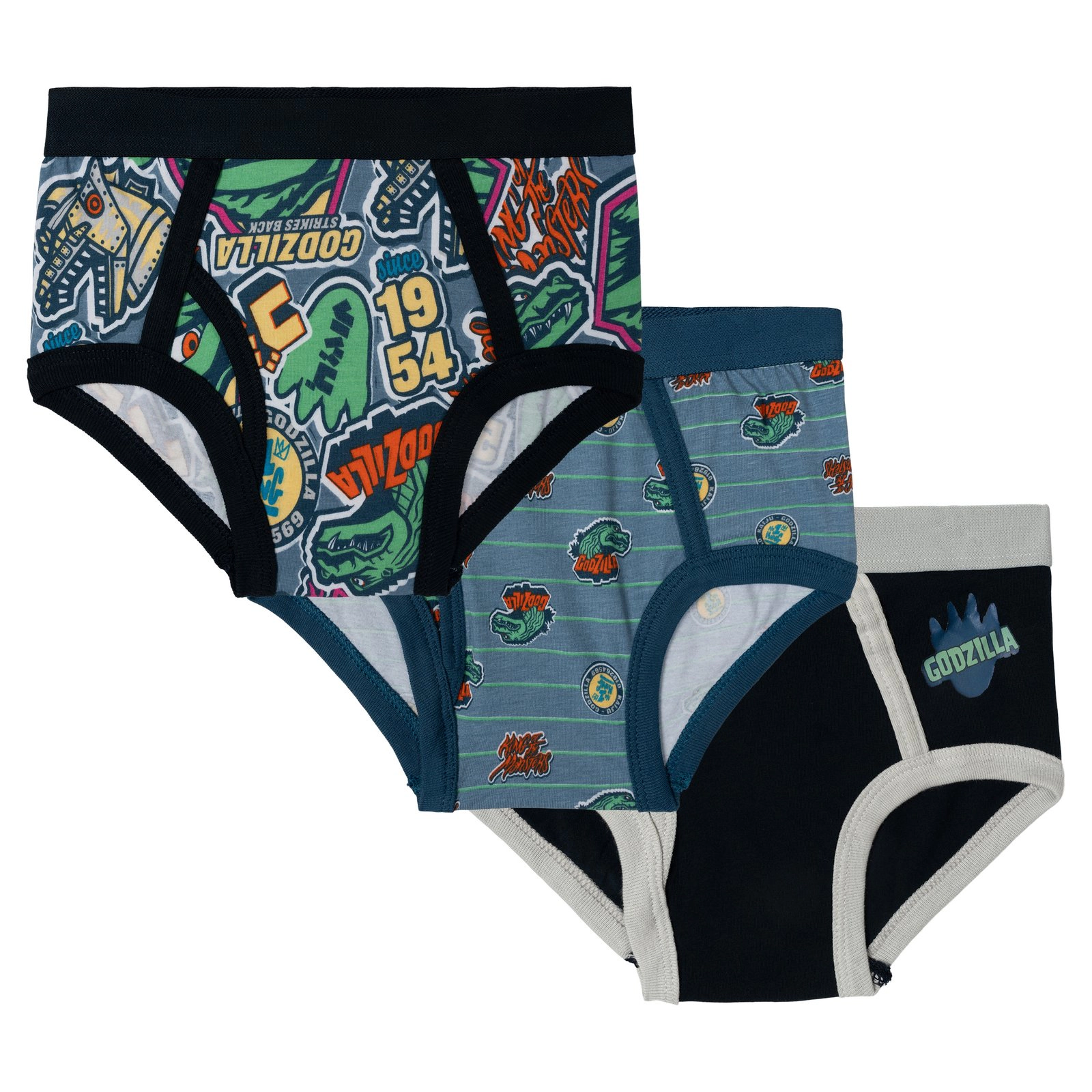 Godzilla Boys' 3-Pack Underwear Briefs