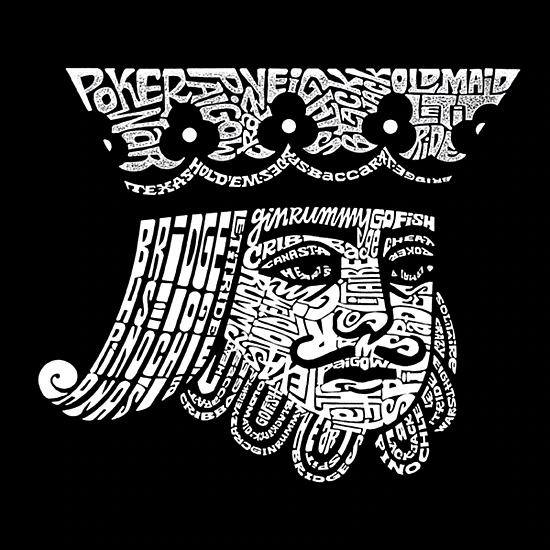 LA Pop Art Men's King of Spades Word Art T-Shirt