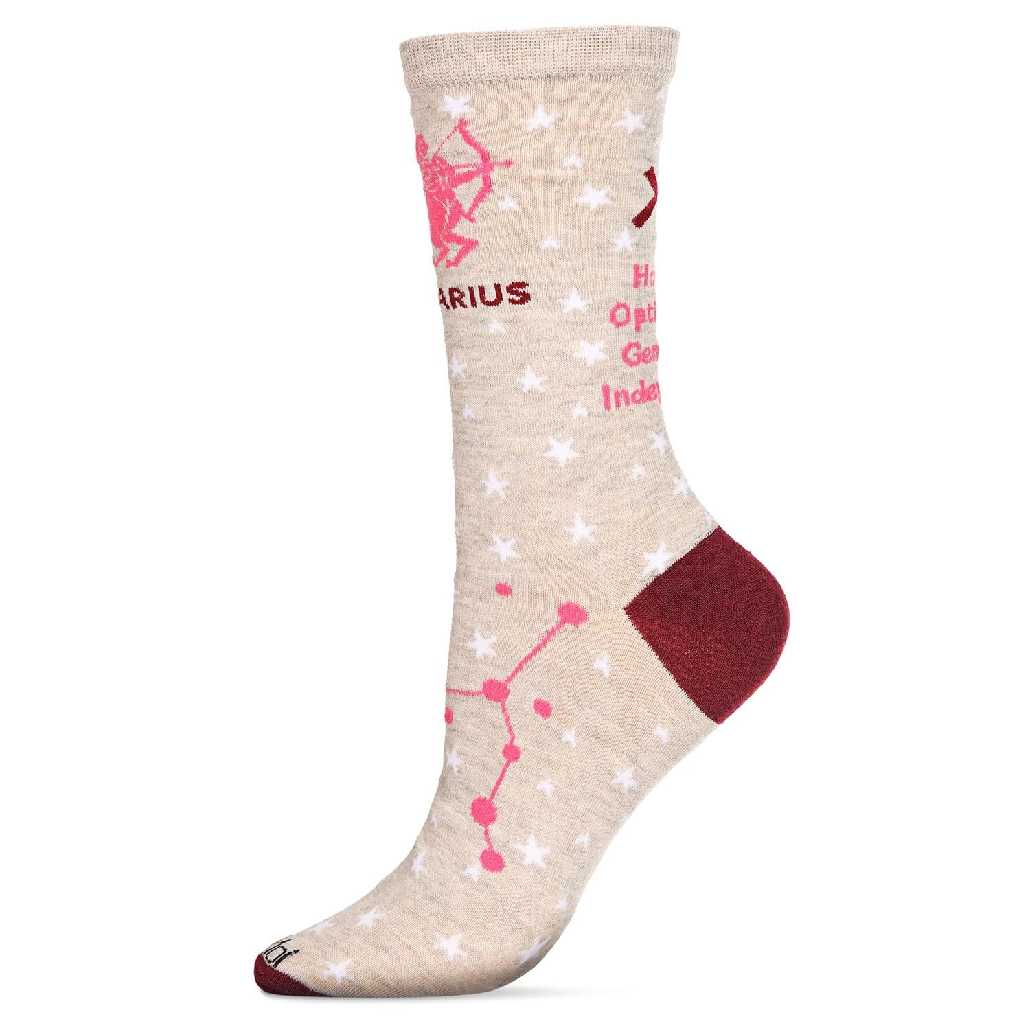 MeMoi Women's Sagittarius Zodiac Sign Crew Socks