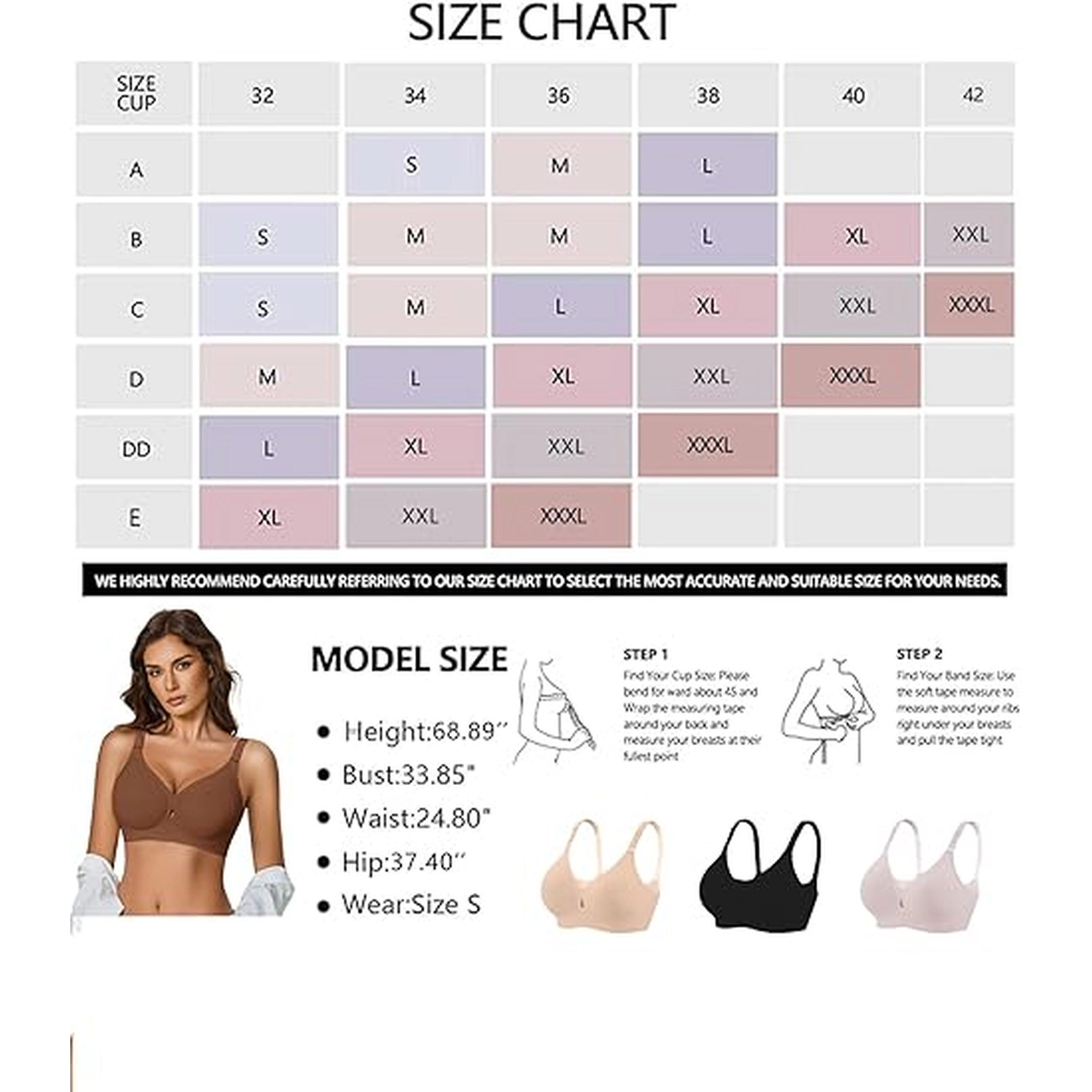 Avidlove Women's Jelly Seamless Wireless Full Coverage Padded Bralette