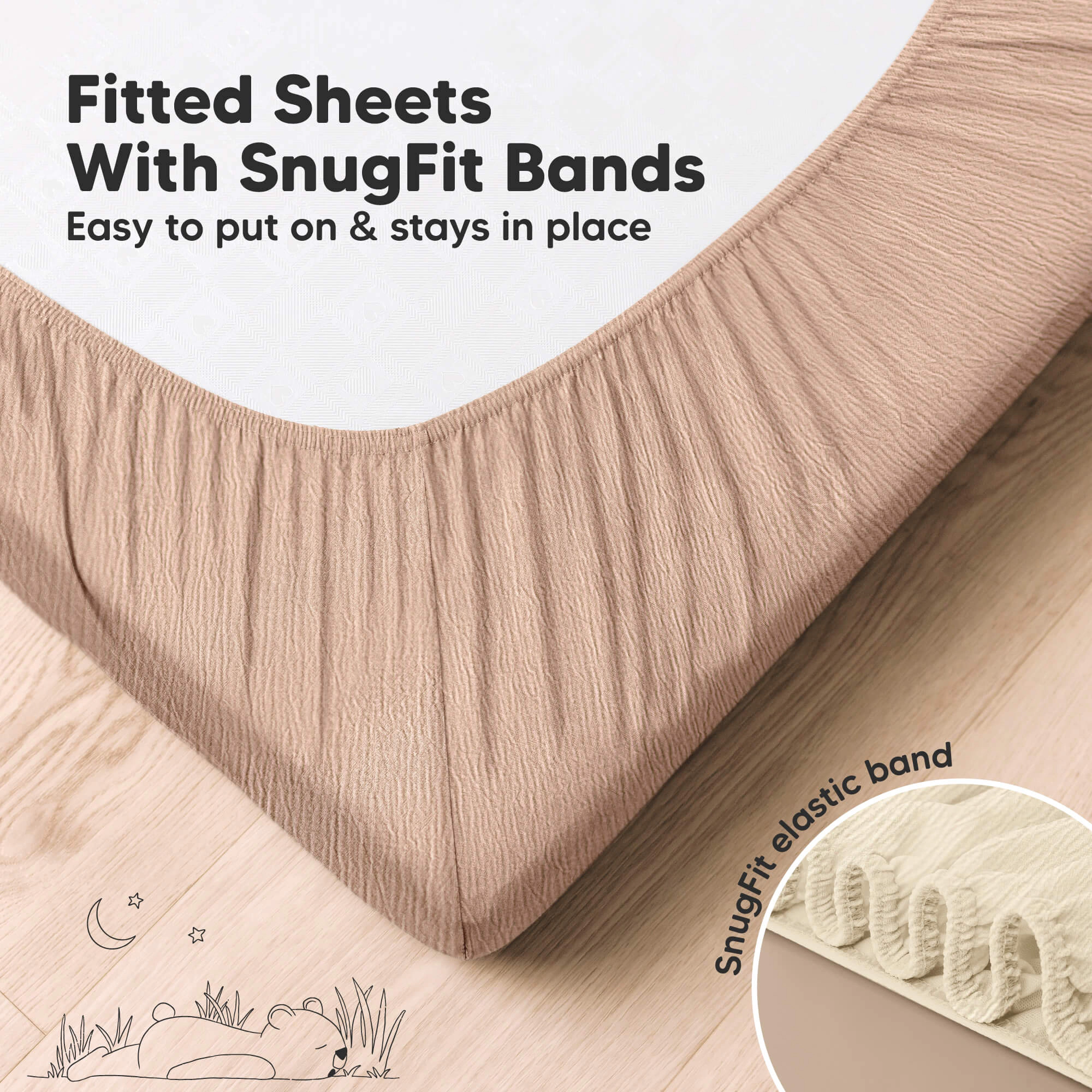 KeaBabies 2-Pack Lyra Muslin Crib Sheets