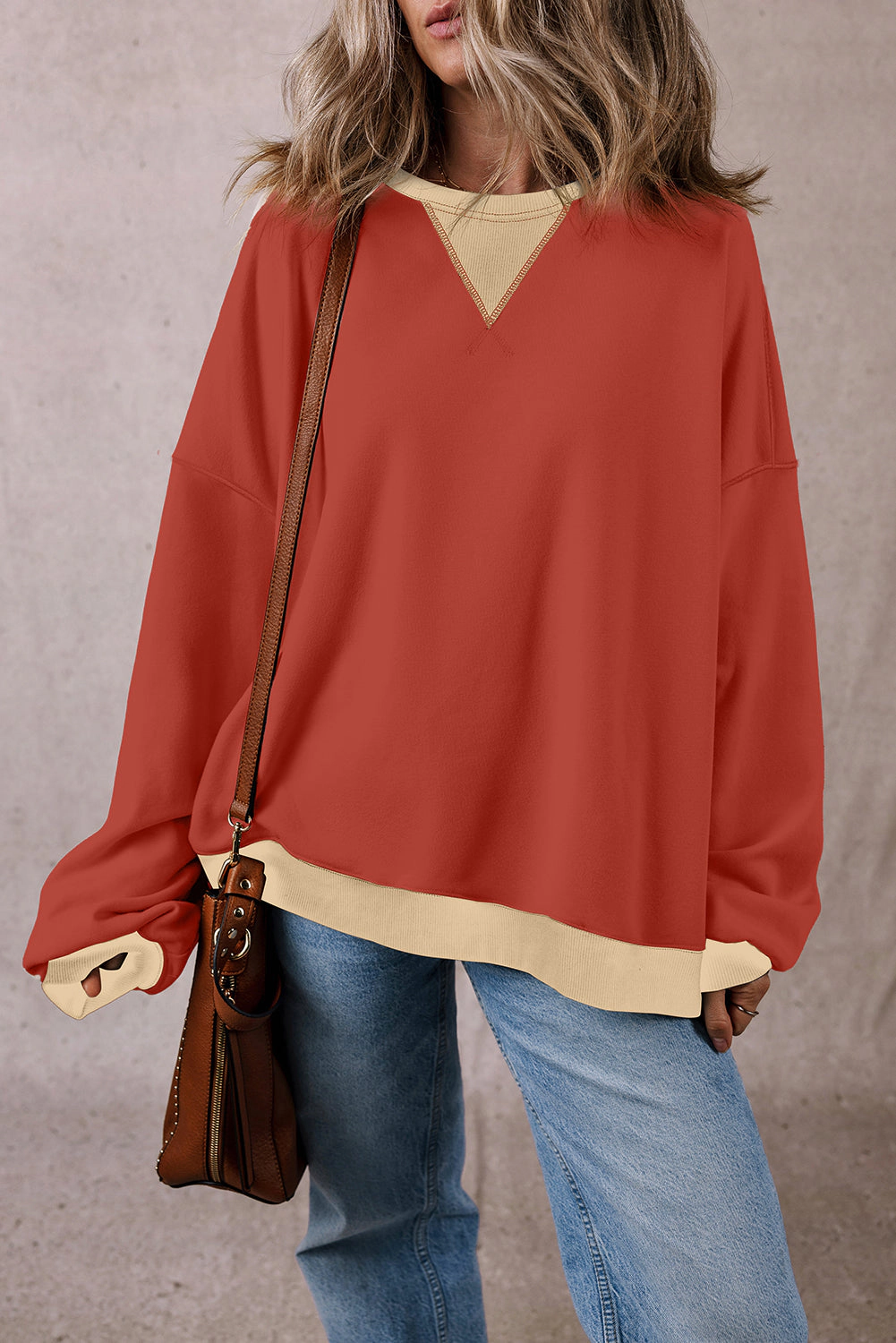 Threaded Pear Women's Abigail Drop Shoulder Oversized Sweatshirt
