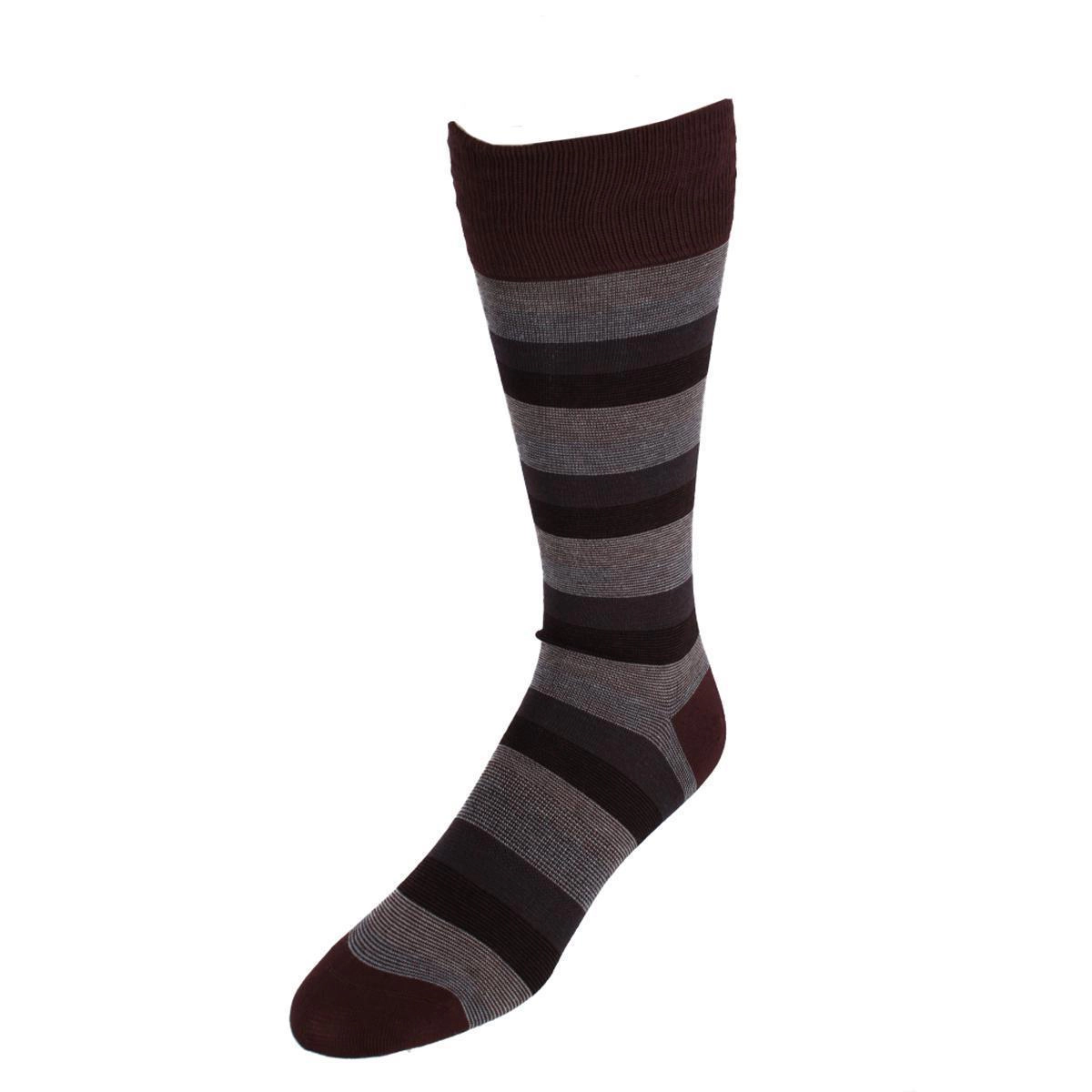 Dead Soxy Men's Thick Stripe Mid-Calf Premium Novelty Dress Socks (1 Pair)