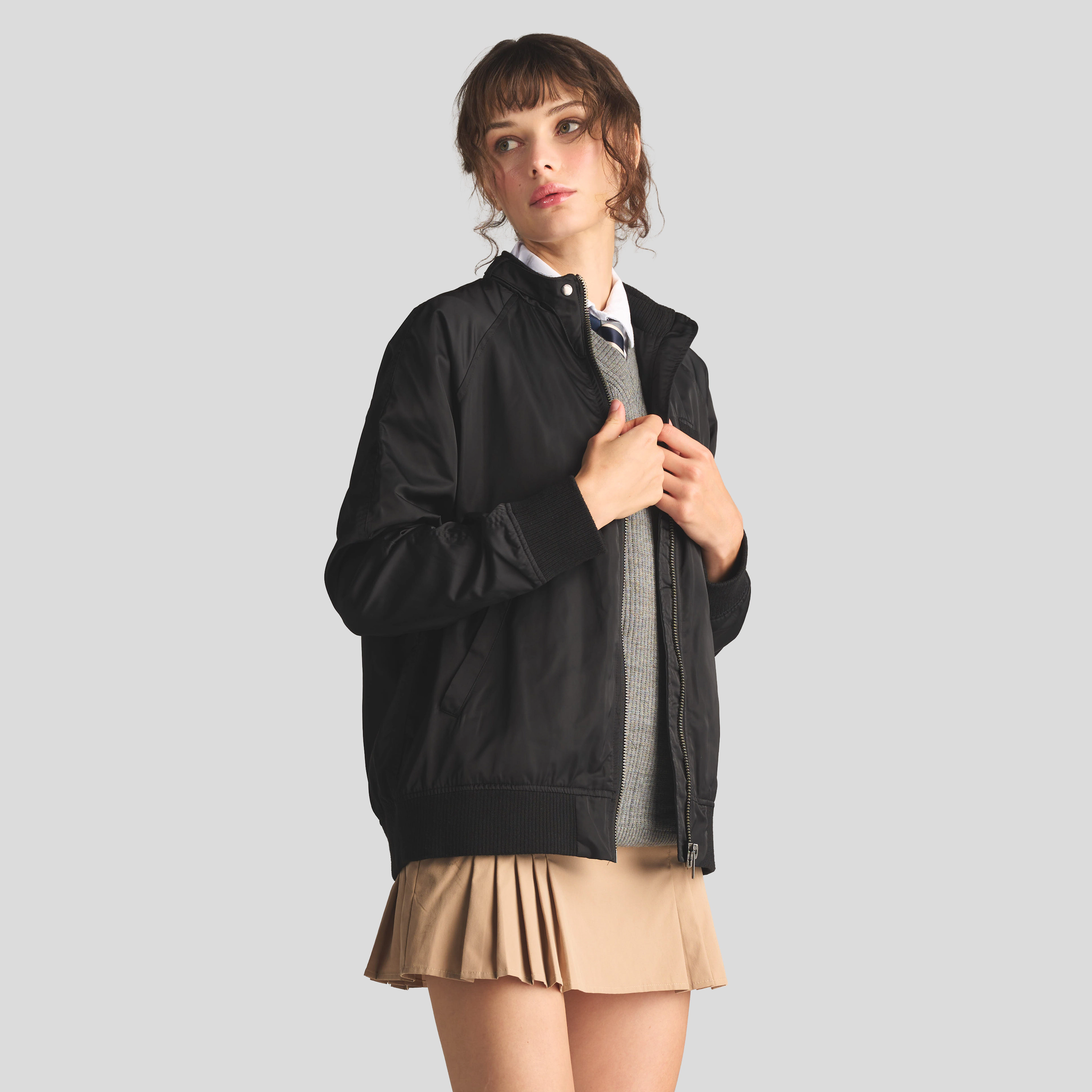 Members Only Women's Satin Bomber Jacket