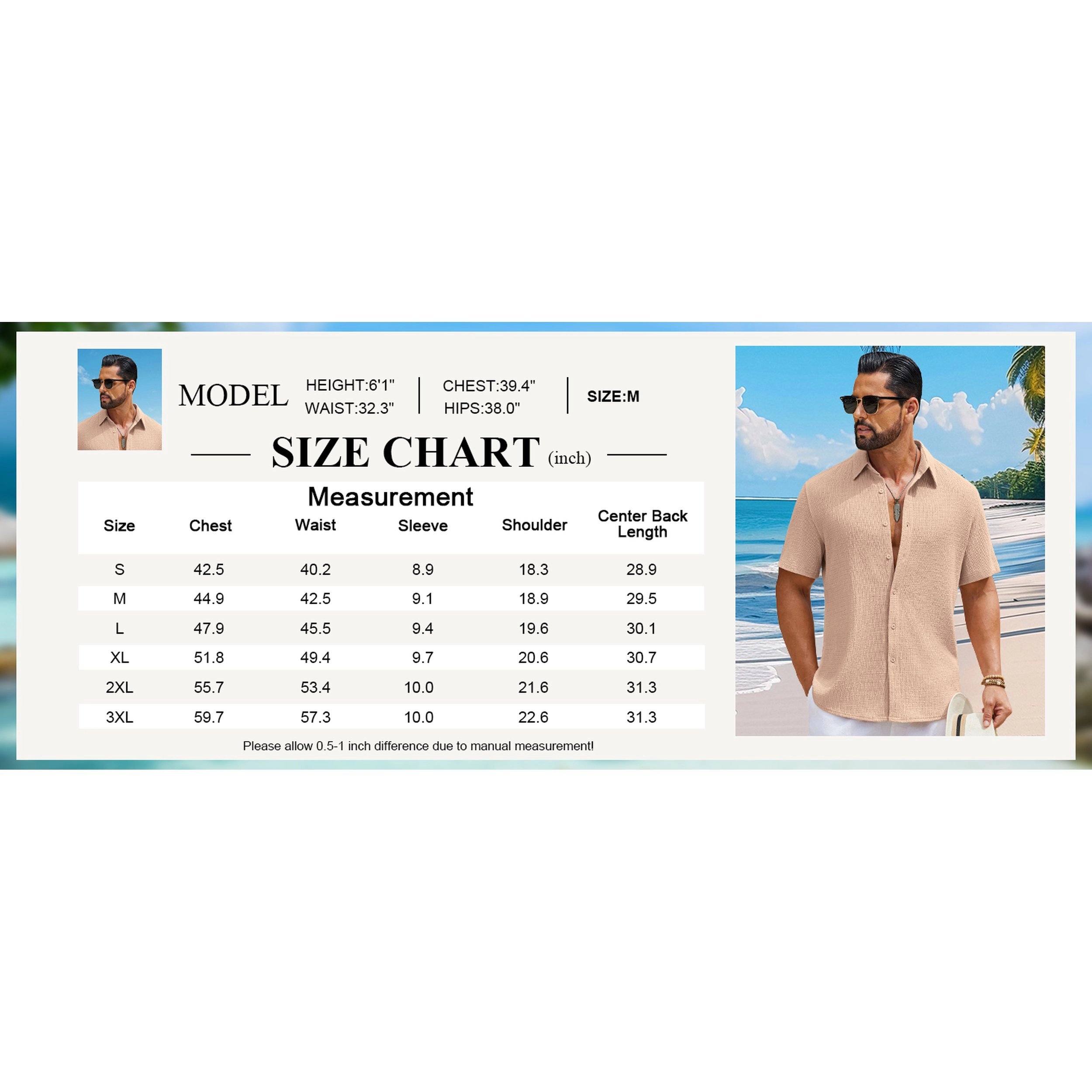 COOFANDY Men's Regular Fit Short Sleeve Camp Shirt