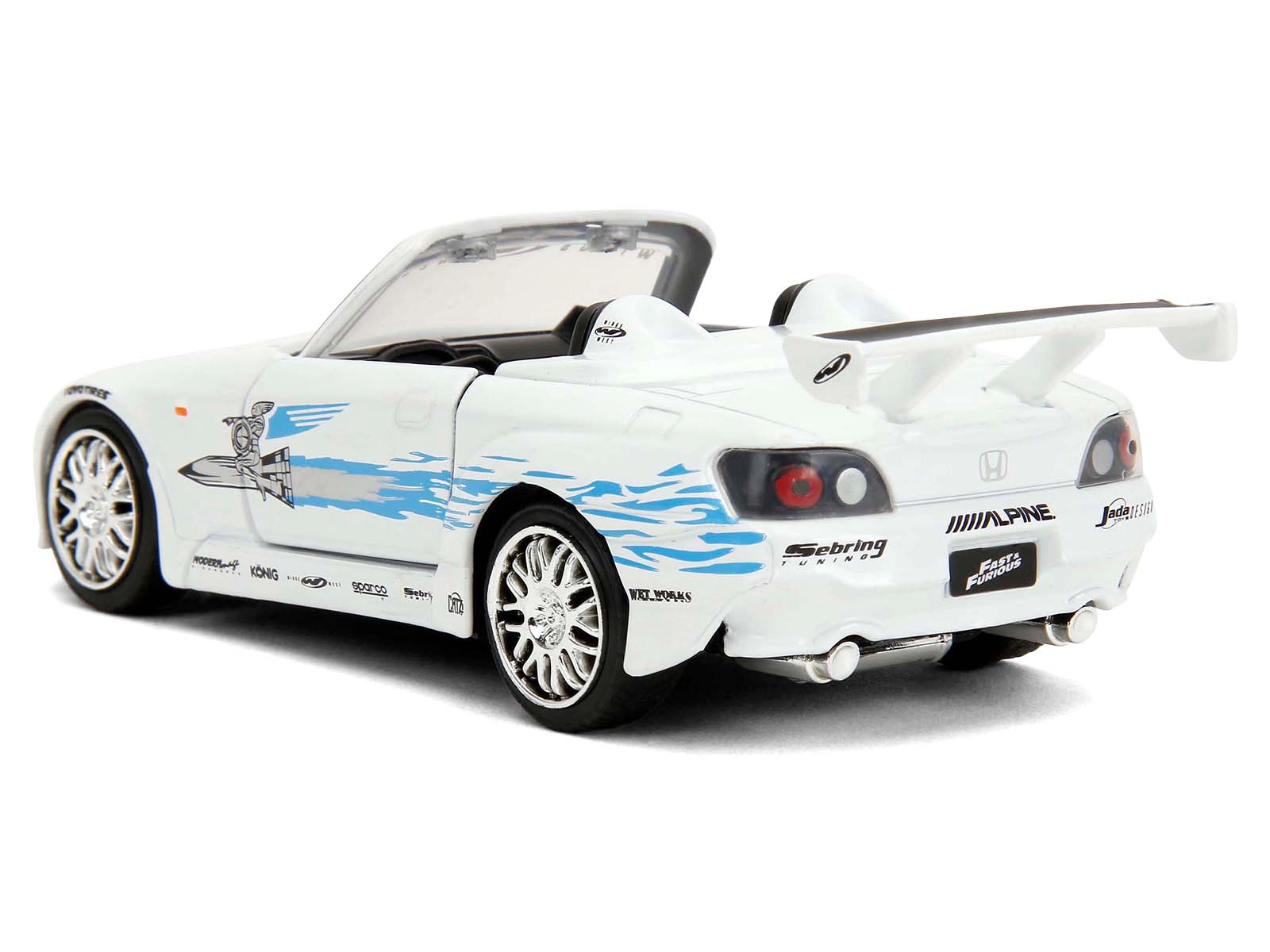 Jada 2001 Honda S2000 Convertible White with Graphics "Fast & Furious Remix - 25th Anniversary" Series 1/32