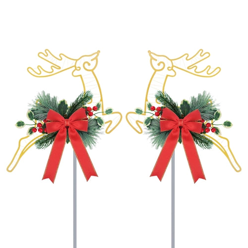 GBruno LED Lighted Christmas Reindeer Pathway Stakes