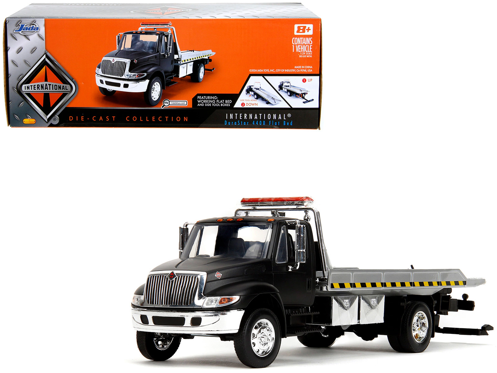 Jada International DuraStar 4400 Flatbed Tow Truck Matt Black 1/24 Diecast Model Car by Jada