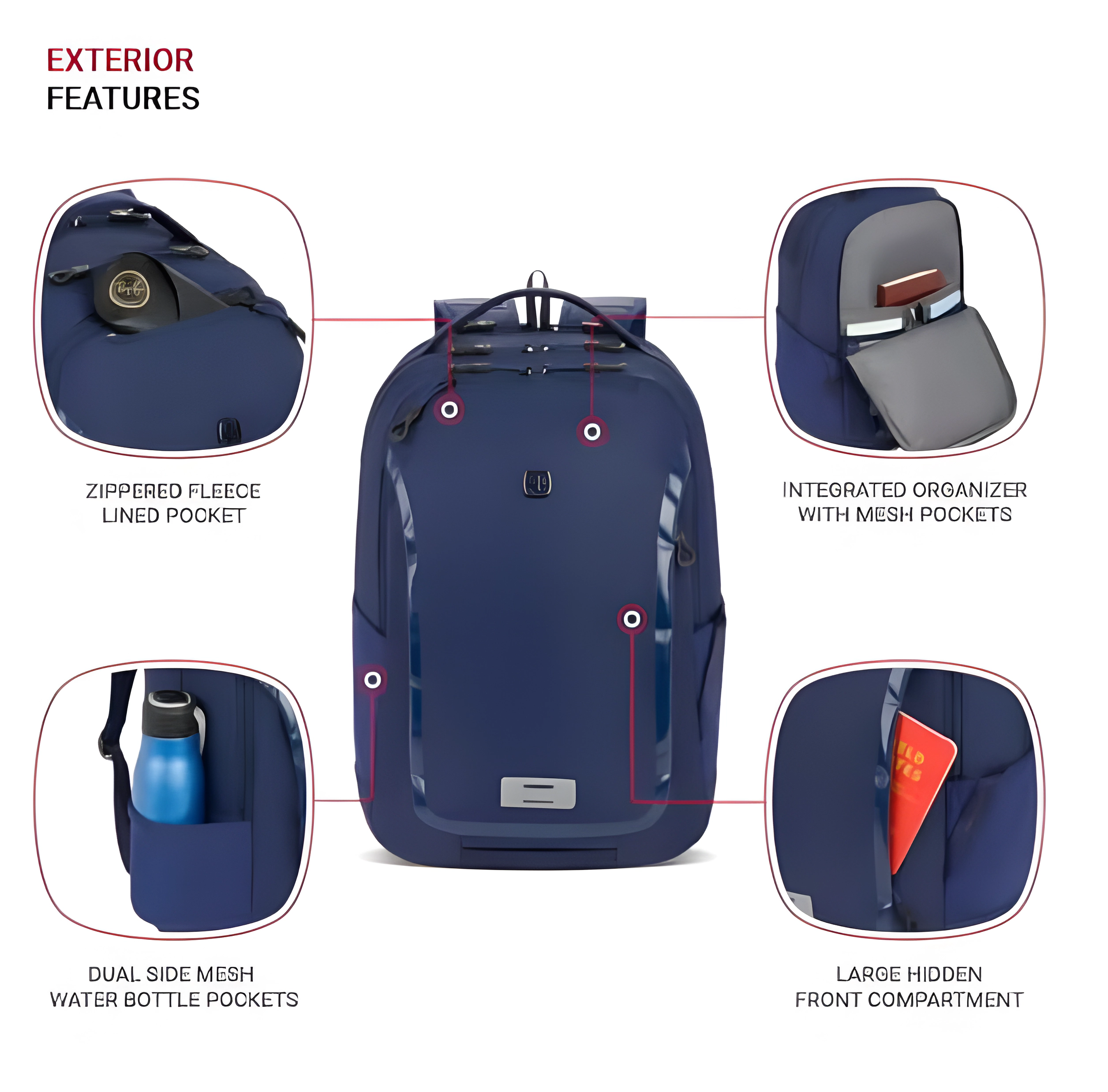 SWISSGEAR Shield Laptop Backpack – Navy (18.5" x 12" x 6")