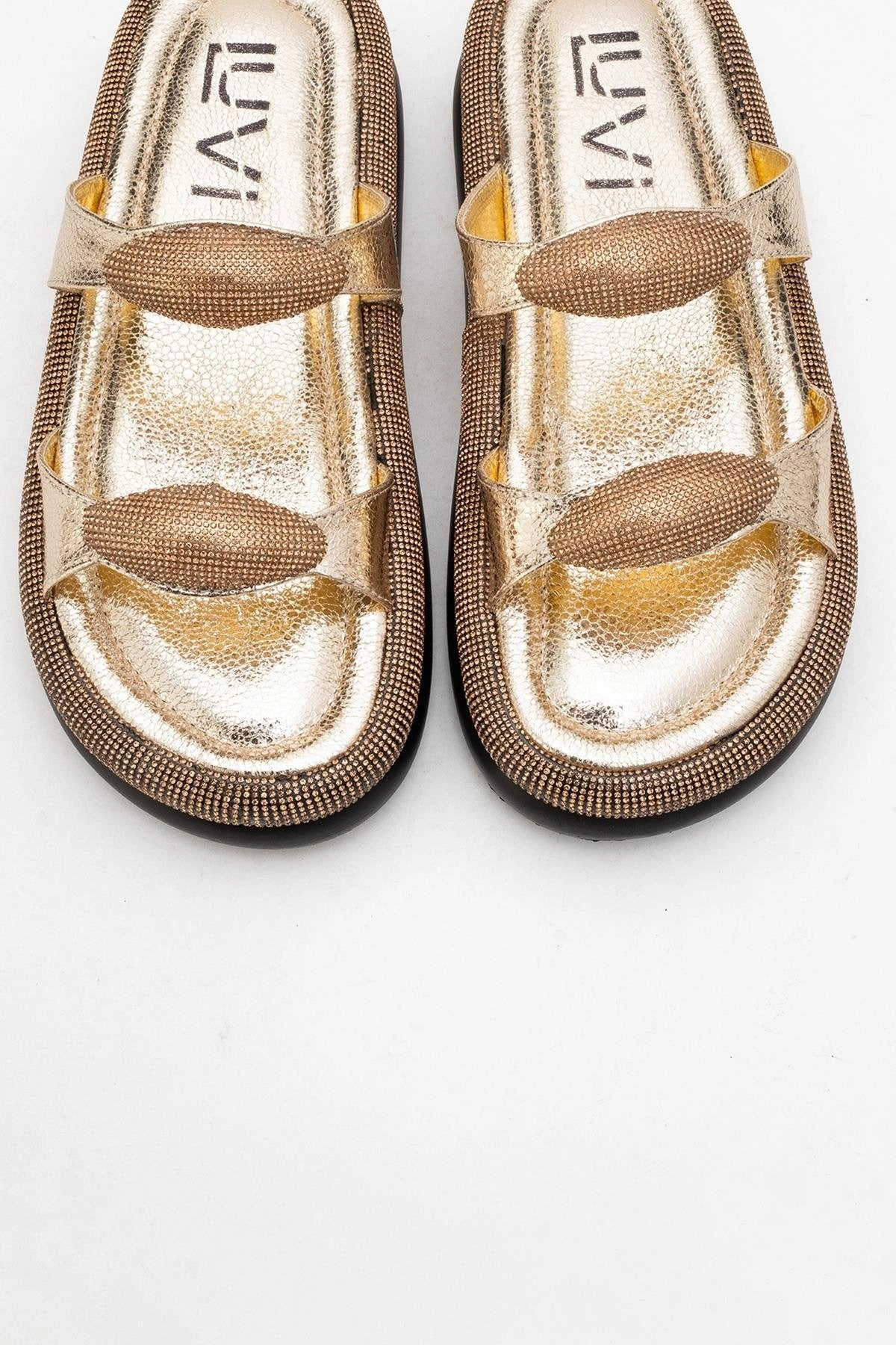 Prologue Shoes Womens Finery Embellished Platform Slide