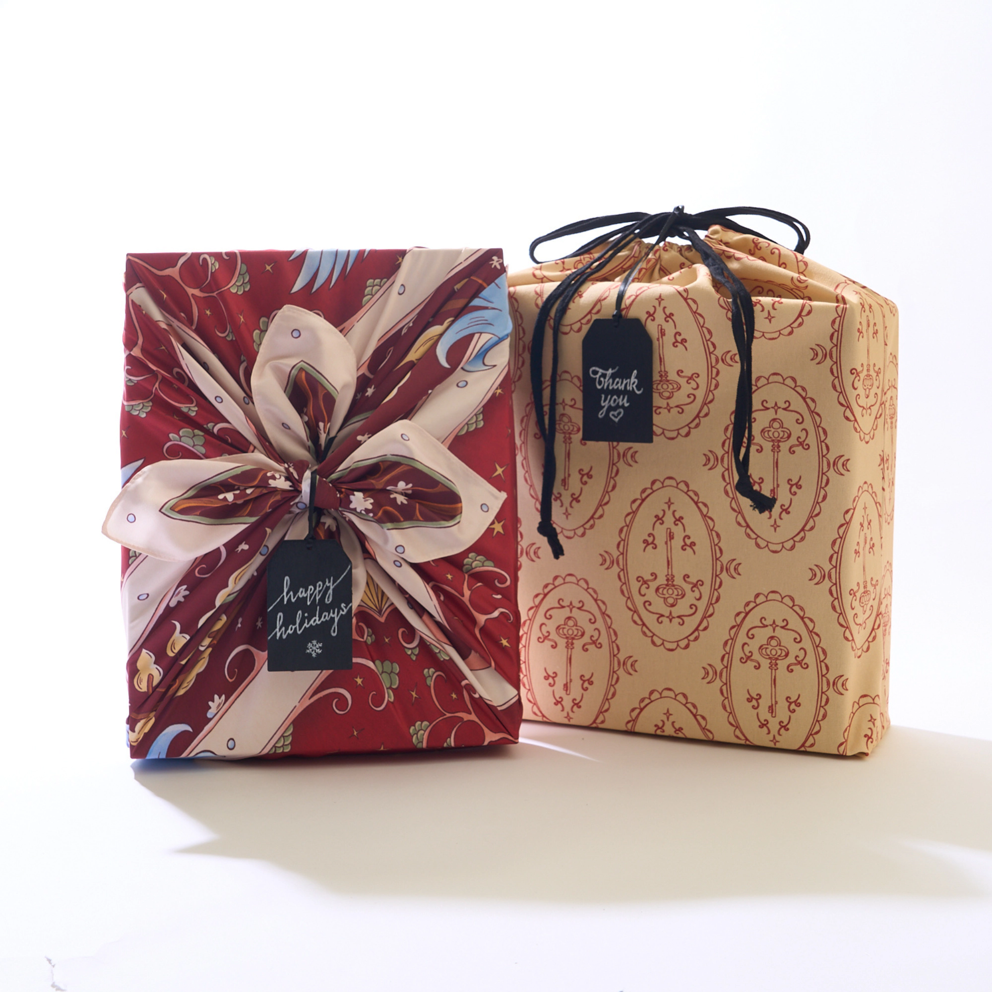 WRAPPR Reusable Fabric Gift Wrap Set with Gift Bag