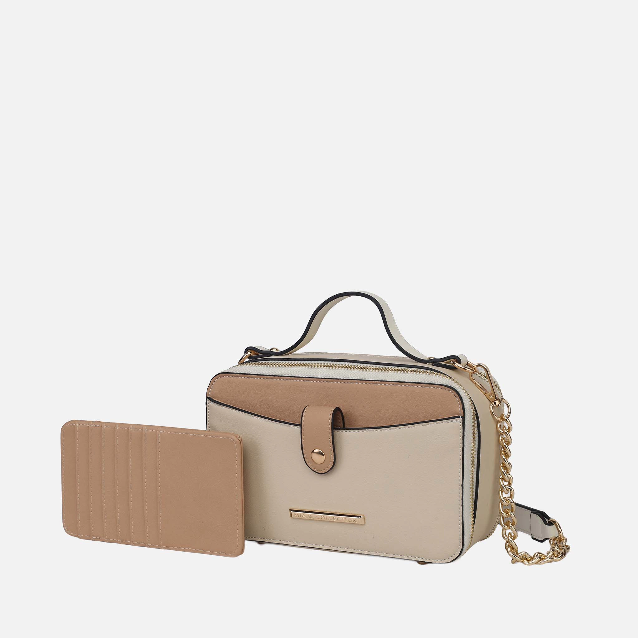 Mia K Collection Oaklynn Color-Block Camera Crossbody Bag