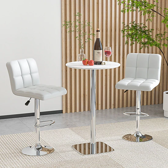SlickBlue Modern Counter Height Bar Stools 360° Swivel Adjustable Kitchen Chairs