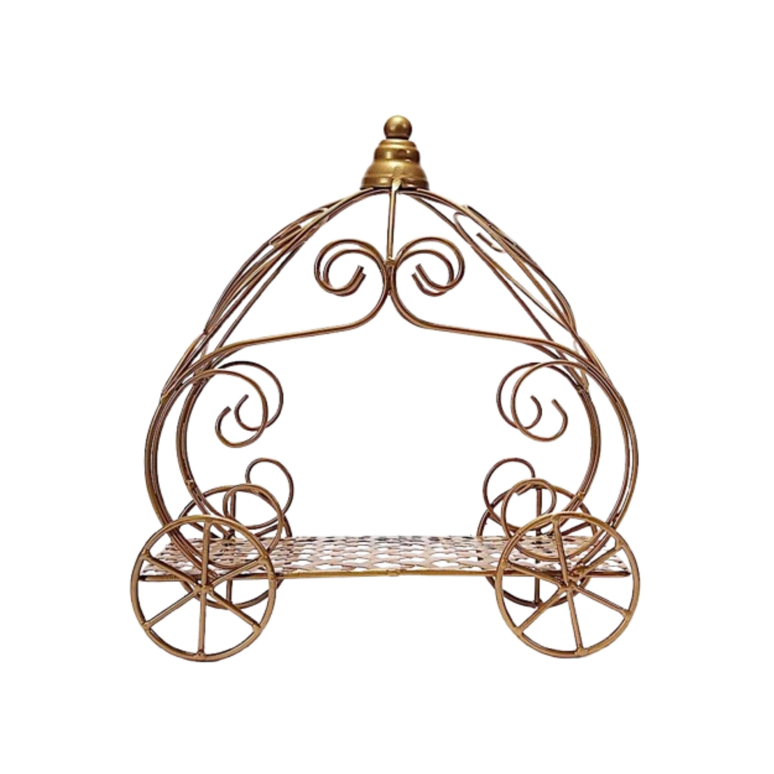 Home Collection 11-Inch Gold Cinderella Carriage Centerpiece Stand