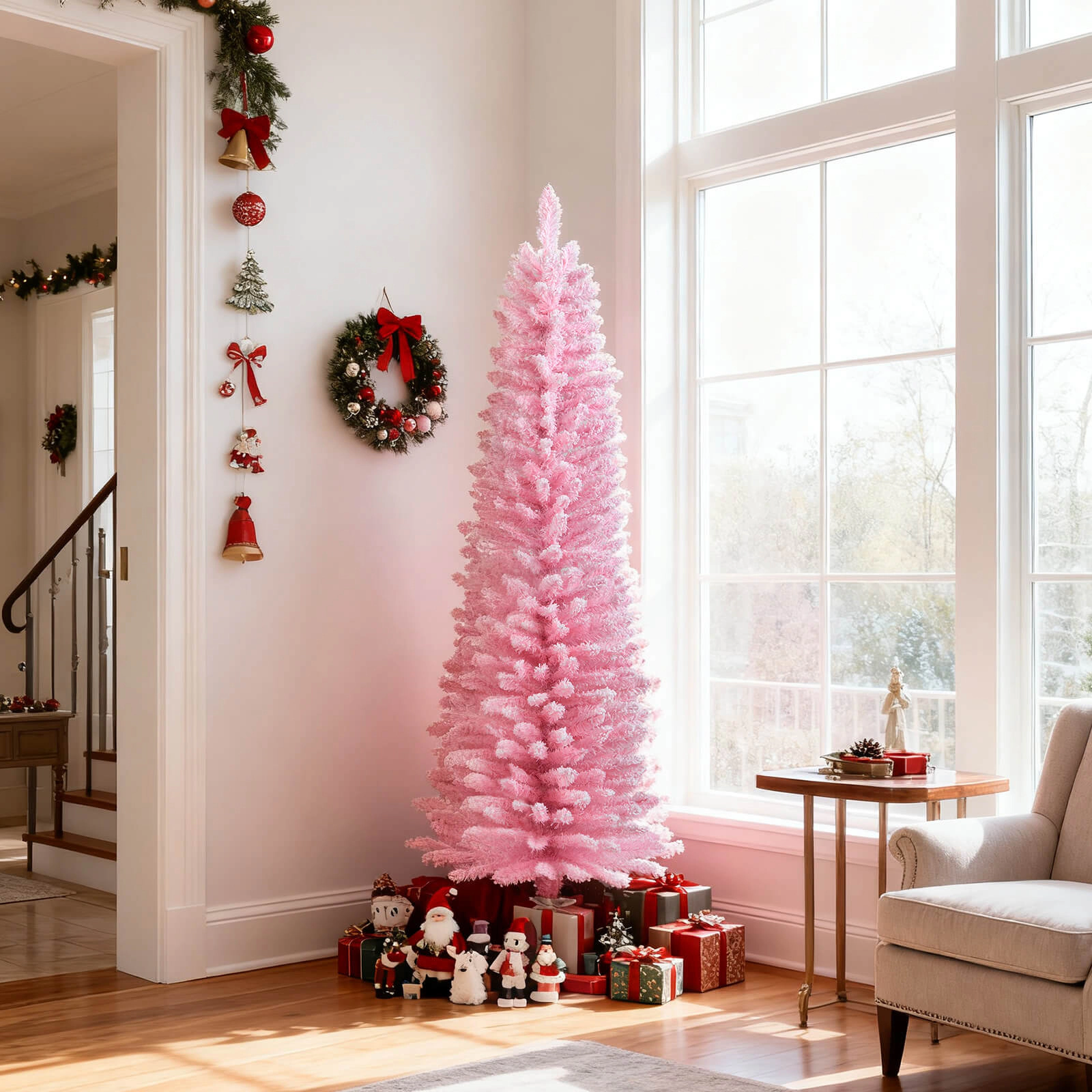 Costway 5/6 FT Artificial Christmas Tree with 328/460 Branch Tips