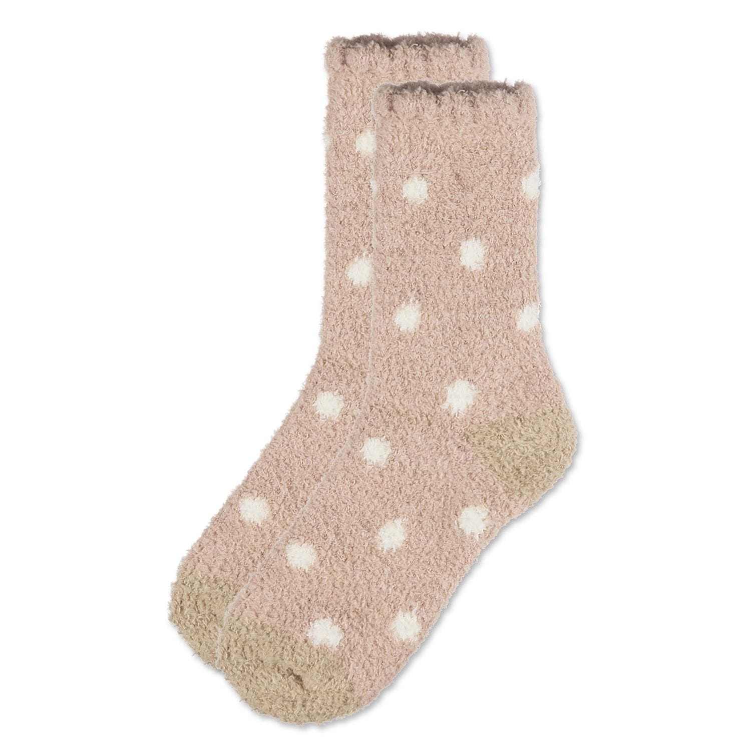 MeMoi Women's Polka Dot Marshmallow Cozy Crew Socks