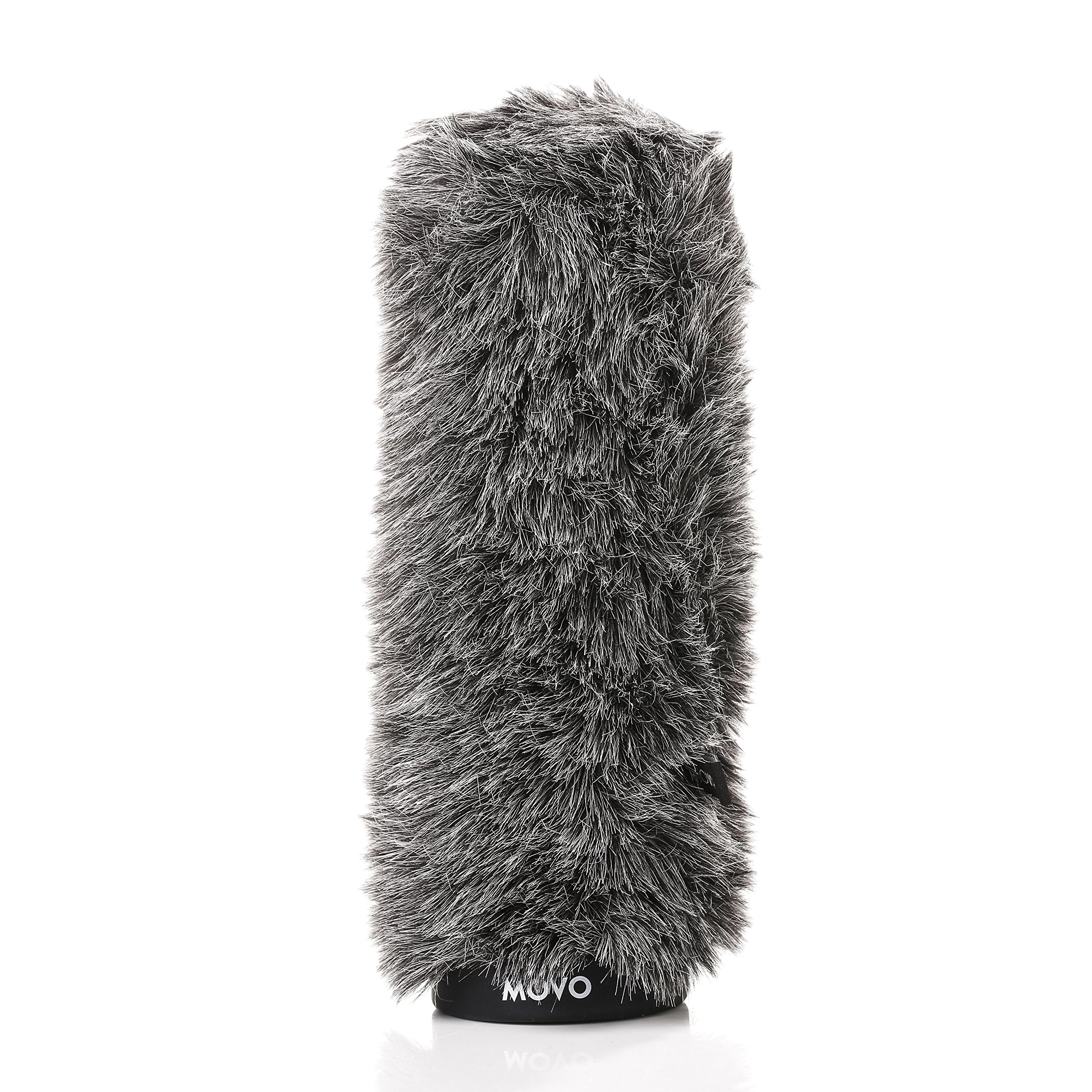 Movo WS-G300 Furry Rigid Windscreen for Microphones 18-23mm in Diameter and up to 12.6 (32cm) Long - Dark Gray