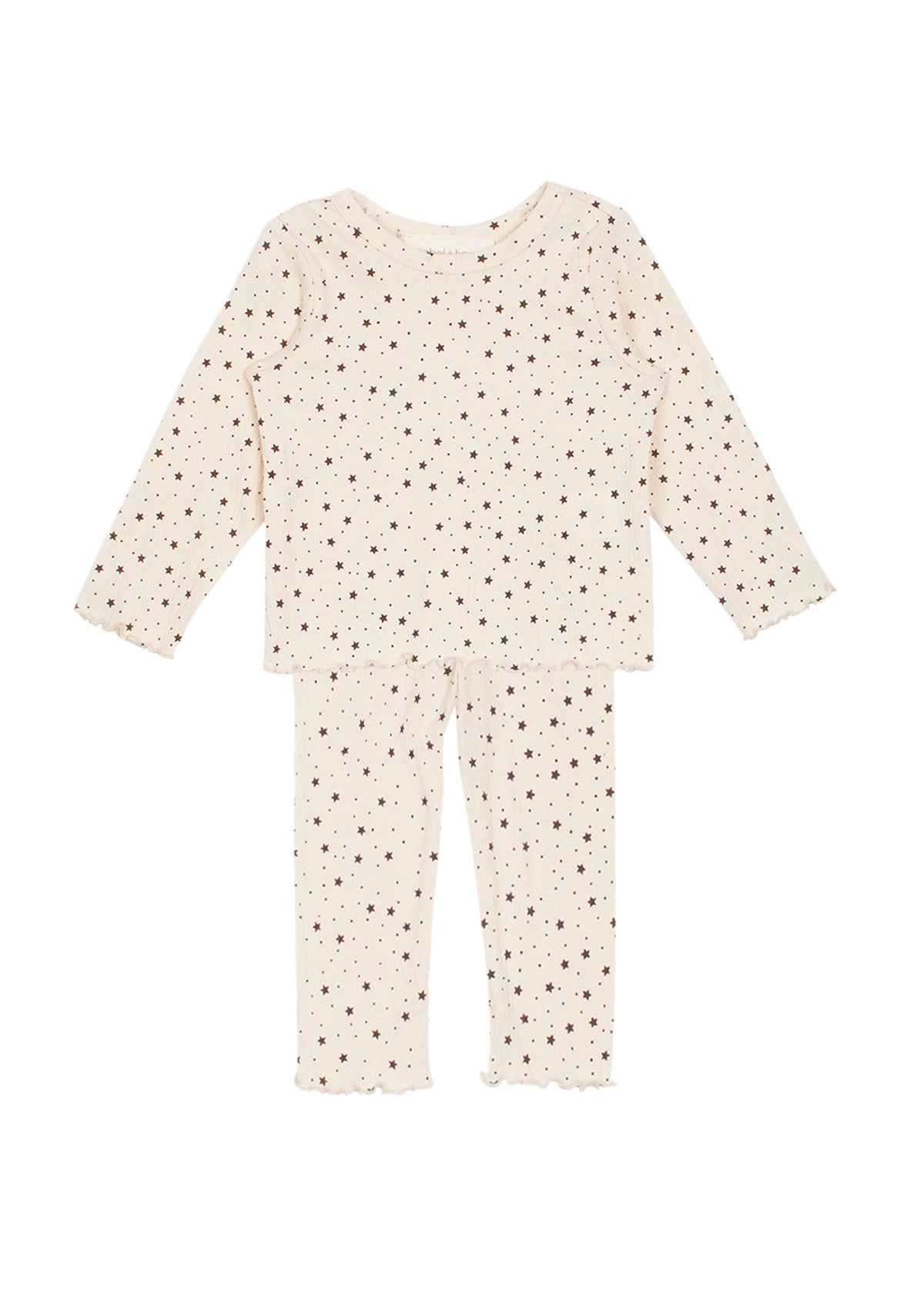 Mabel and Honey Starry Night Textured Knit 2-Piece Set - Cream
