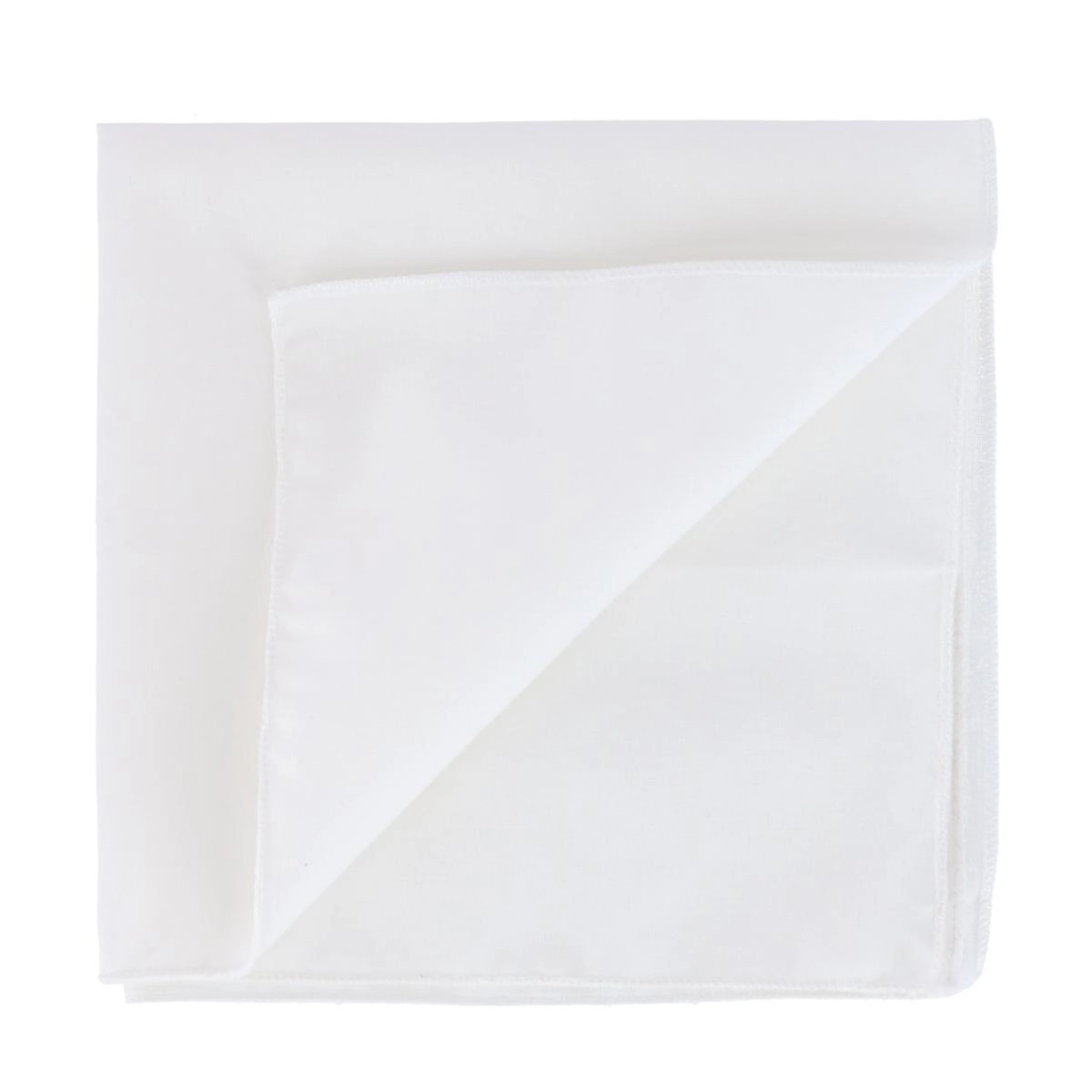 CTM All Cotton 15x15 inch Solid White Cotton Handkerchief (1 Pack)