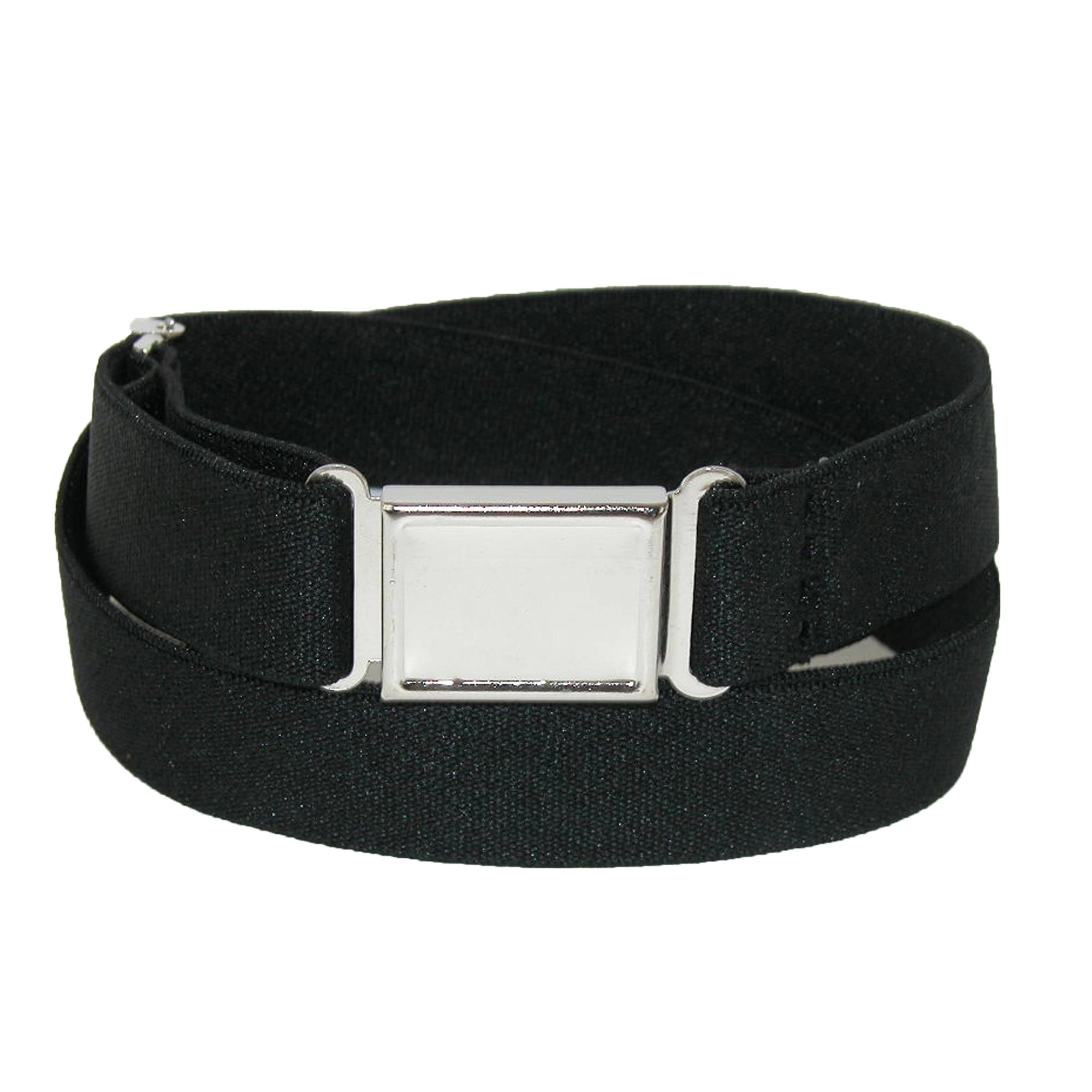 CTM Elastic Belt with Magnetic No Show Flat Buckle Adjustable to 42"