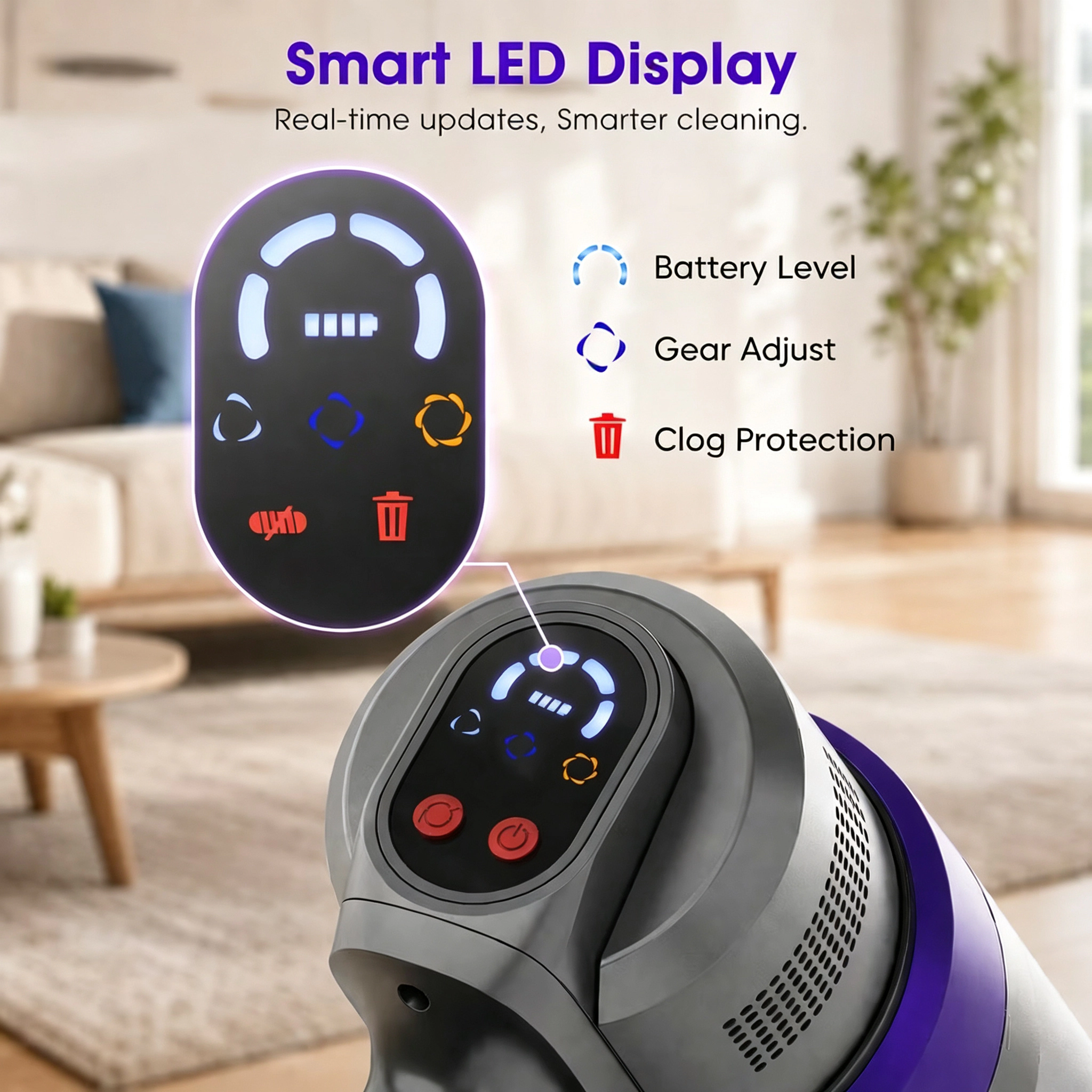 WHALL ST111A Cordless Stick Vacuum, 35Kpa Suction 3‑Speed Handheld Vacuum with Wall Mount & Accessories