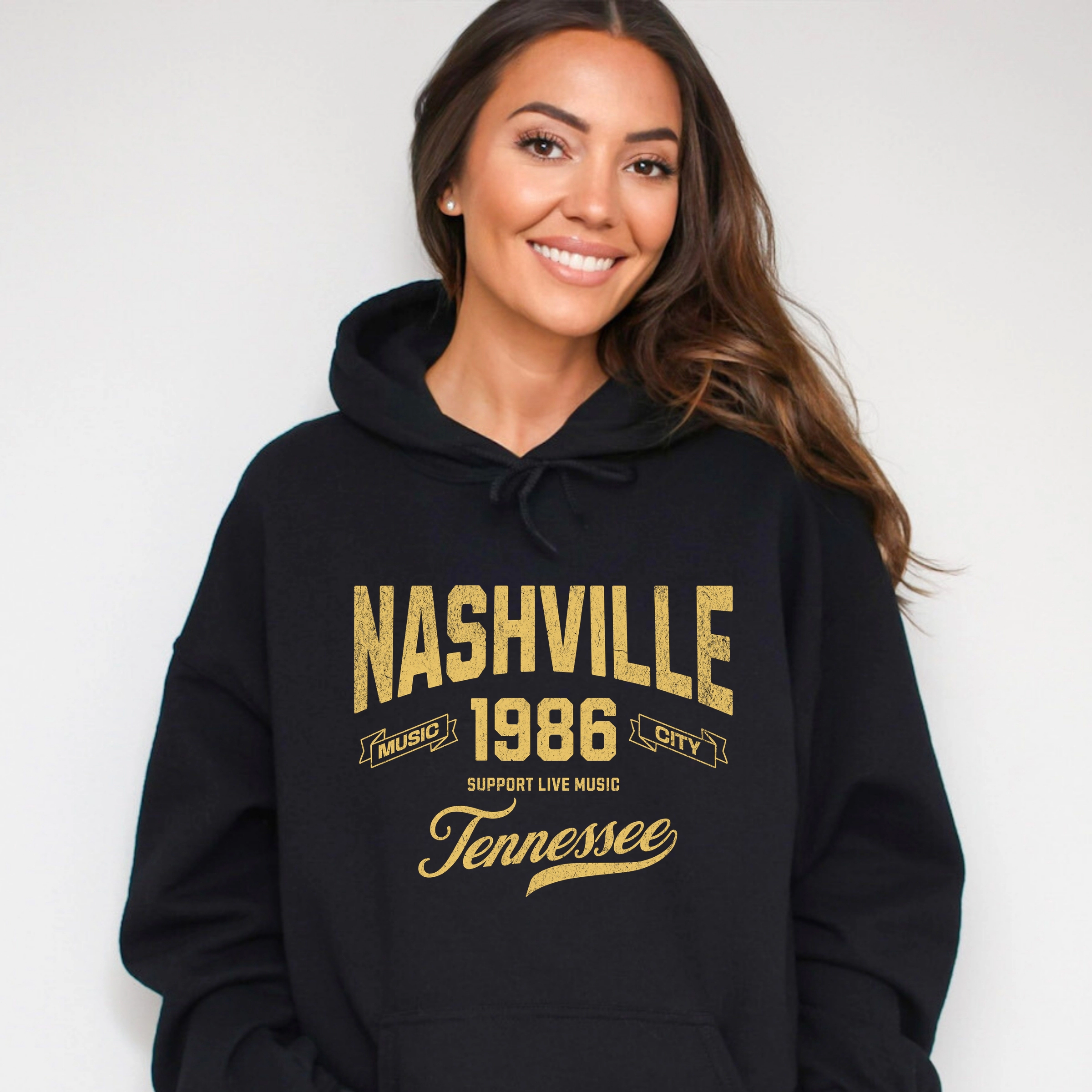 Simply Sage Market - Women's Graphic Hoodie Nashville Tennessee Music City