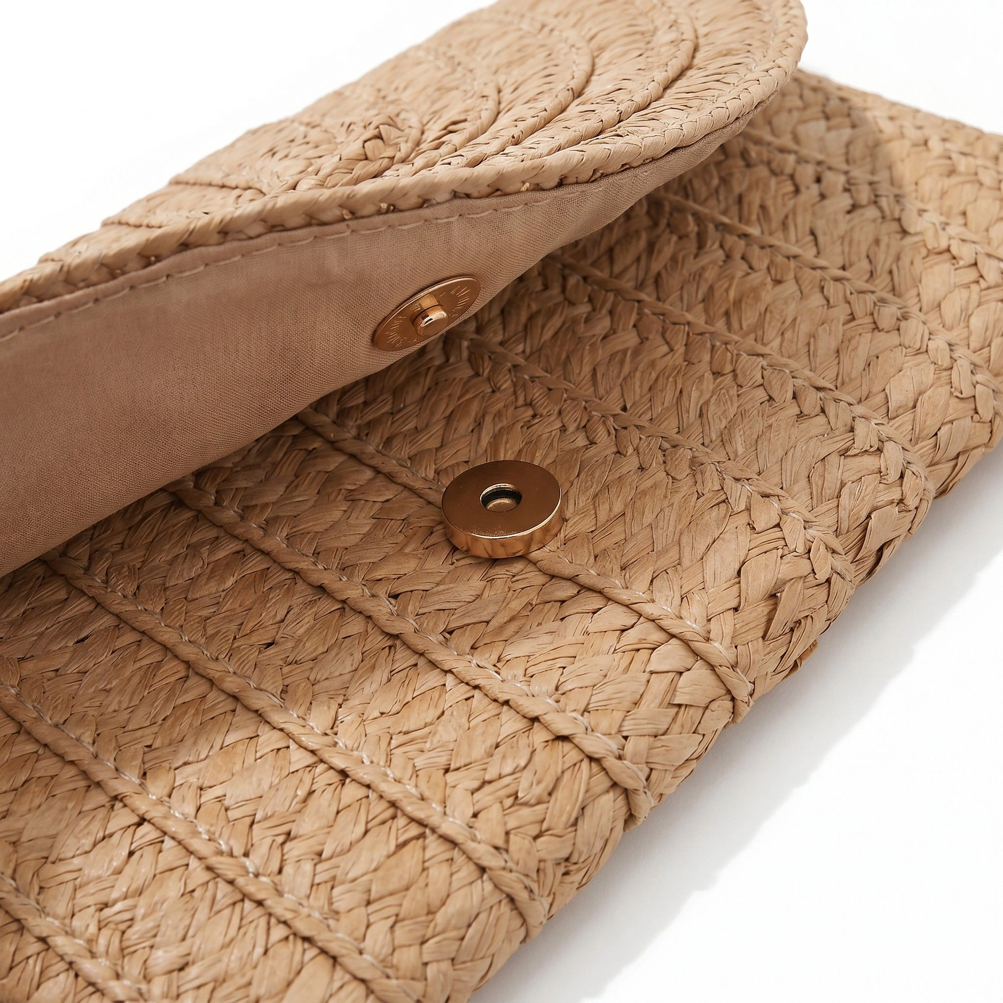 Alilang Women's Woven Straw Crossbody Clutch Bag with Flap Closure Adjustable Strap Lightweight Shoulder Handbag