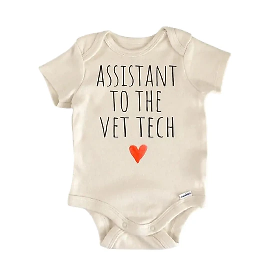 NOFO VIBES Unisex Veterinarian Vet Tech Newborn Outfit Baby Bodysuit
