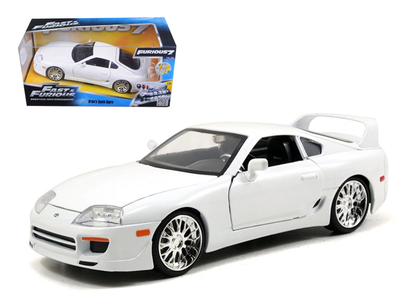 Jada Brian's Toyota Supra White "Fast & Furious" Movie 1/24 Diecast Model Car by Jada