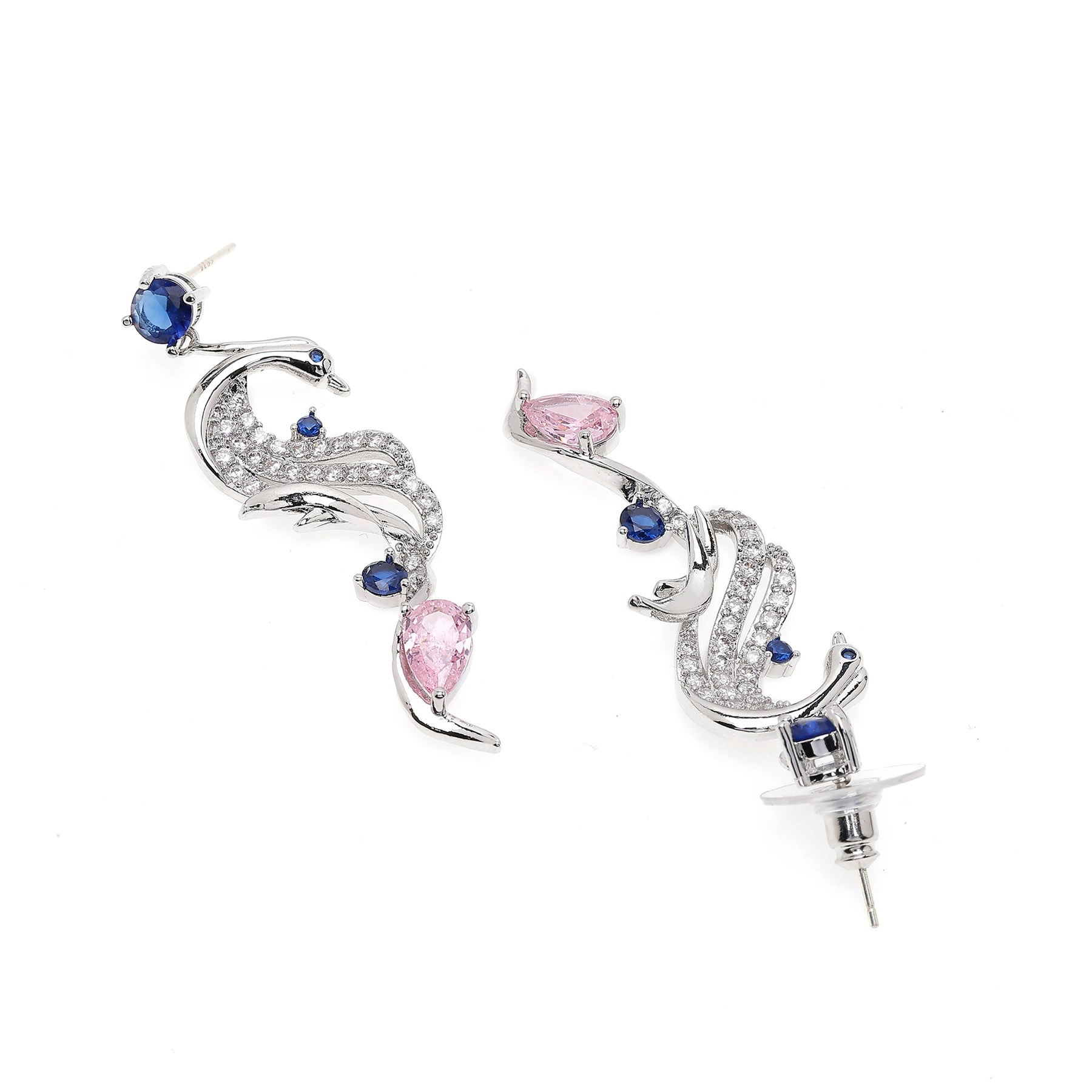 AGP PARIS Womens Curvy Bird Drop Earrings