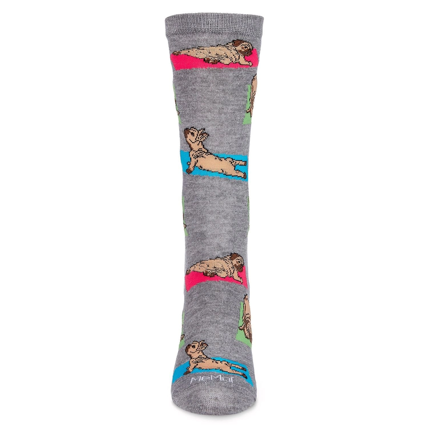 MeMoi Downward Dog Bamboo Blend Crew Socks
