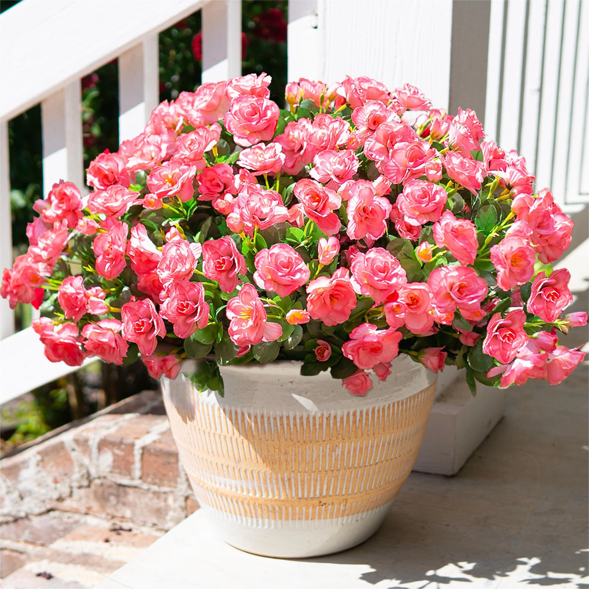 PUPWE Artificial Gerbera Flowers Outdoor UV Resistant
