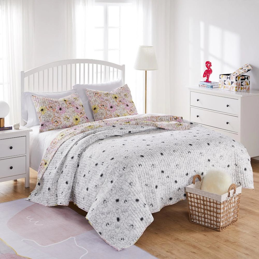 Greenland Home Fashion y Bloom Quilt and Pillow Sham Set