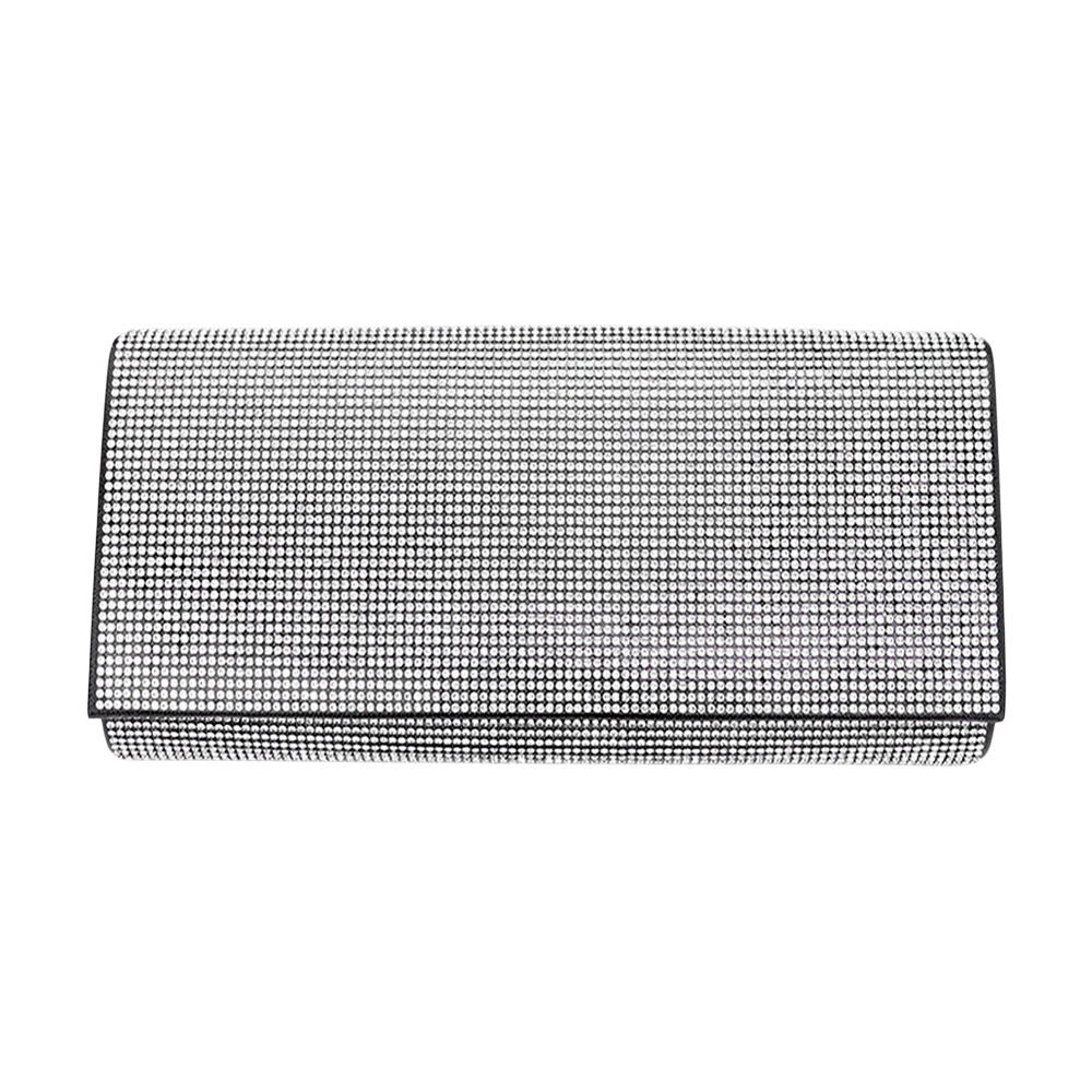 FASHNZFAB Bling Solid Evening Clutch Crossbody Bag
